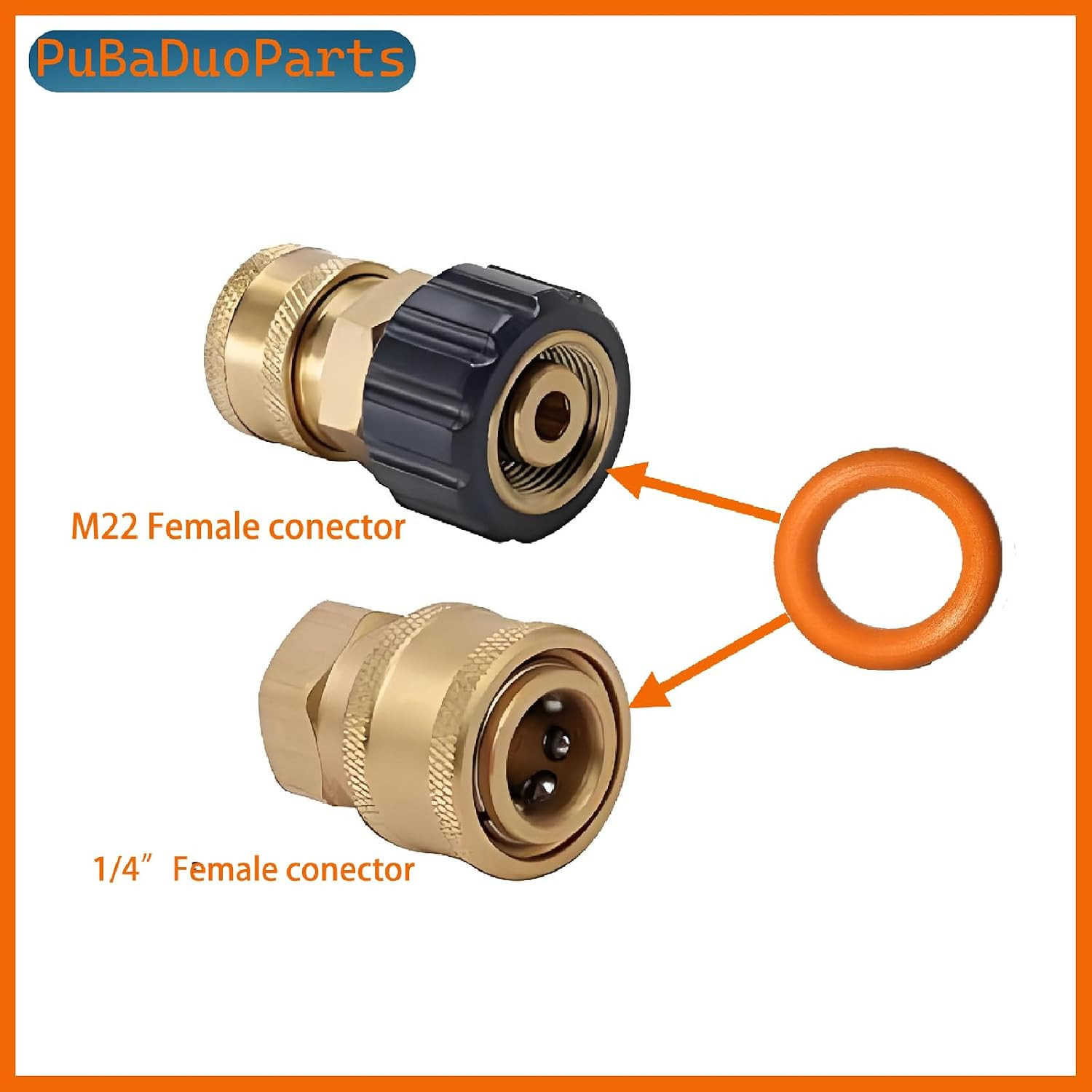 1/4″ Pressure Washer Quick Connect O-Rings Kits Compatible with M22 Coupler 100