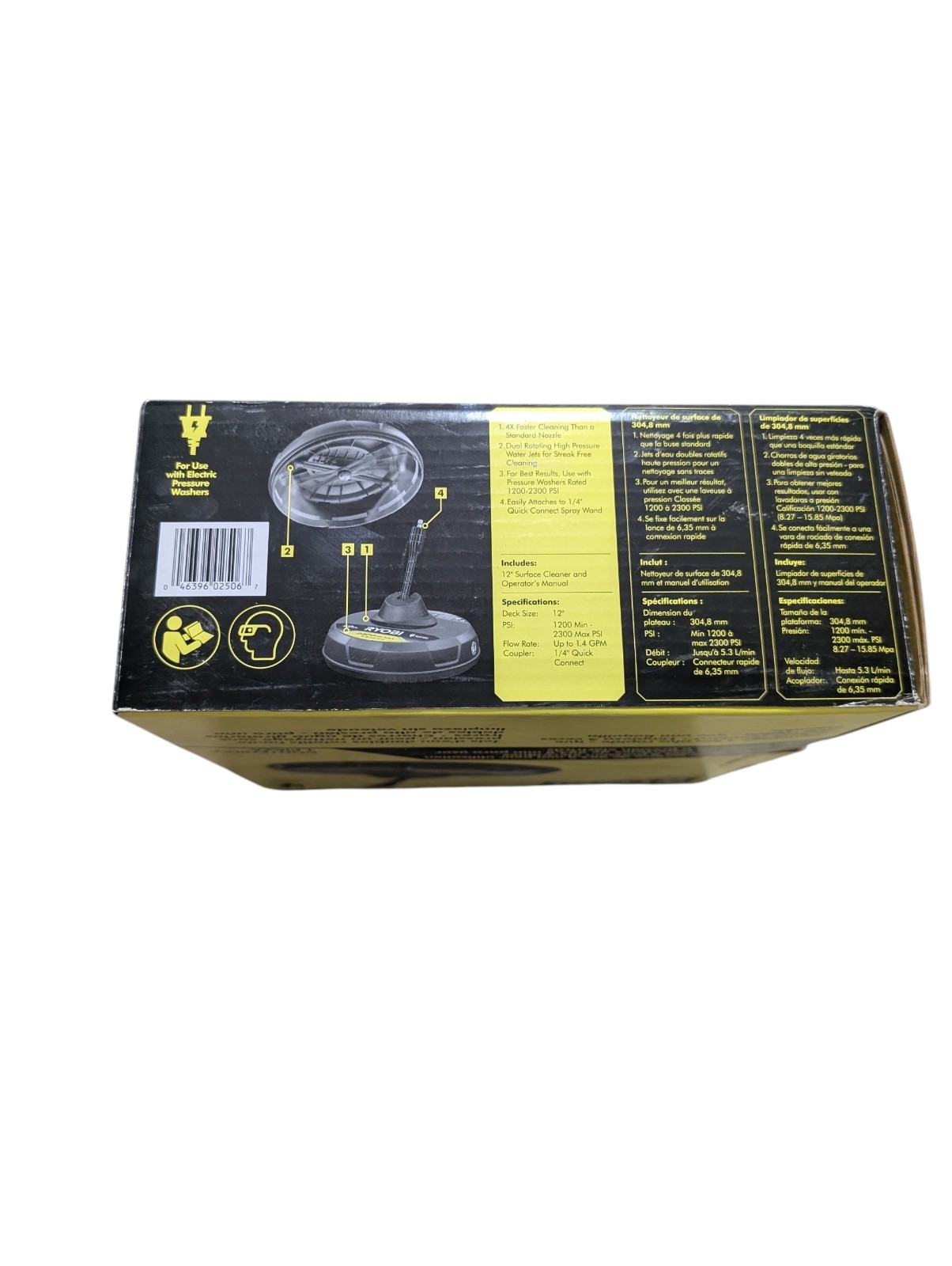 RYOBI 12 in. 2,300 PSI Electric Pressure Washers Surface Cleaner
