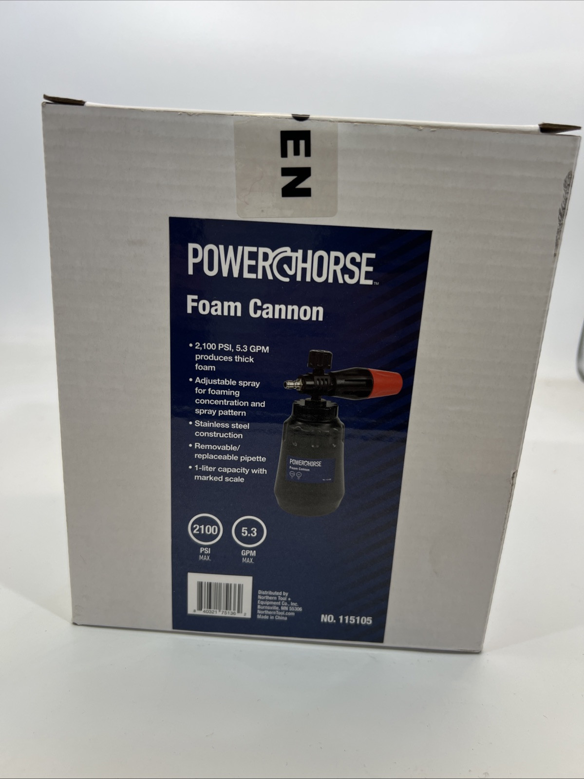 Powerhorse 2100 PSI Foam Cannon Power Washer Sealed Box 115105.