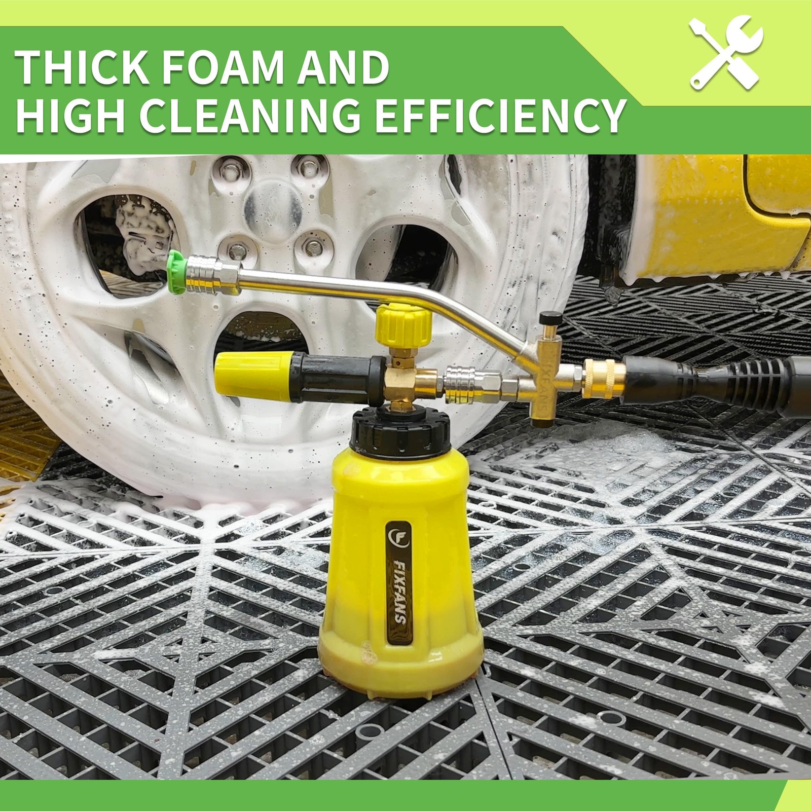 Foam Cannon Dual Connector Accessory for Pressure Washer, Double Tip Attachme…