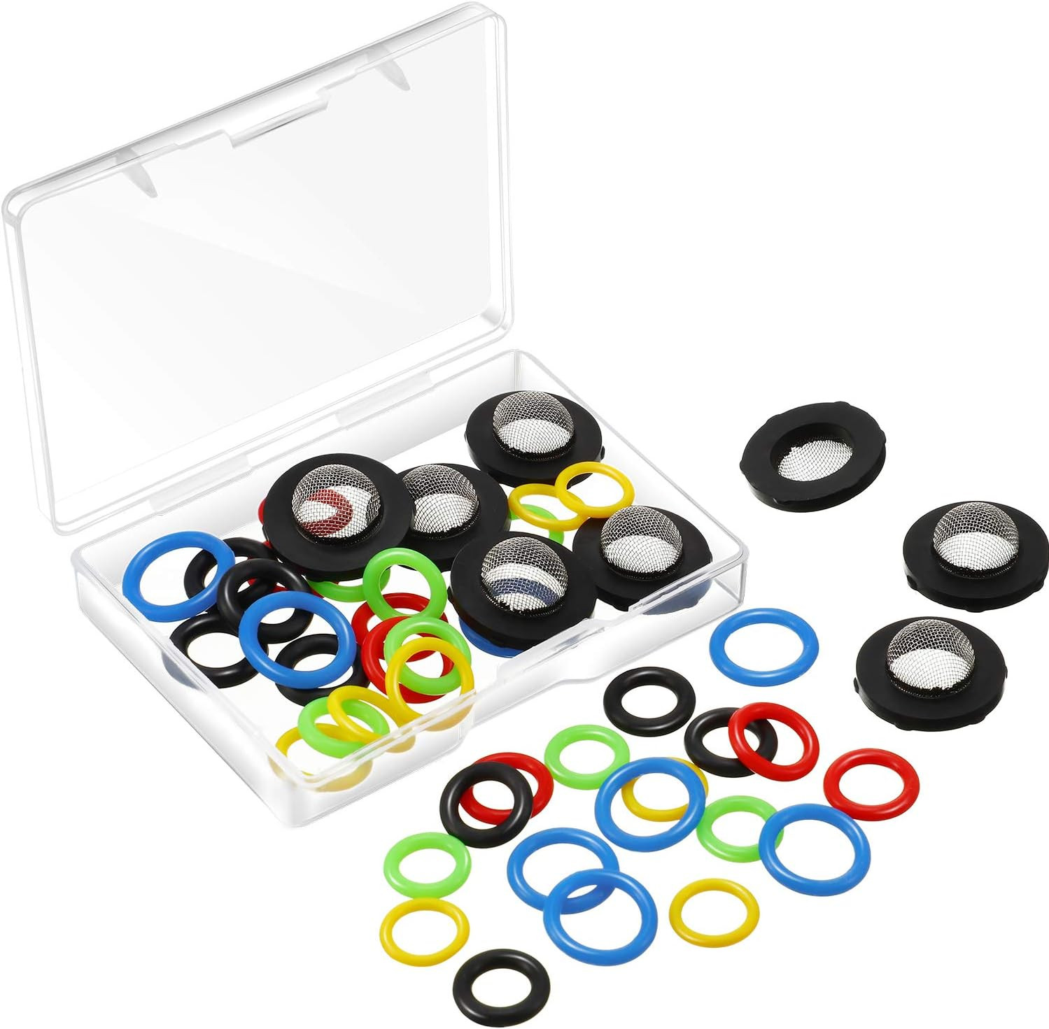 48 Pieces O-Ring Power Pressure Washer Kit 6 Sizes Sealing Stainless Steel Filte