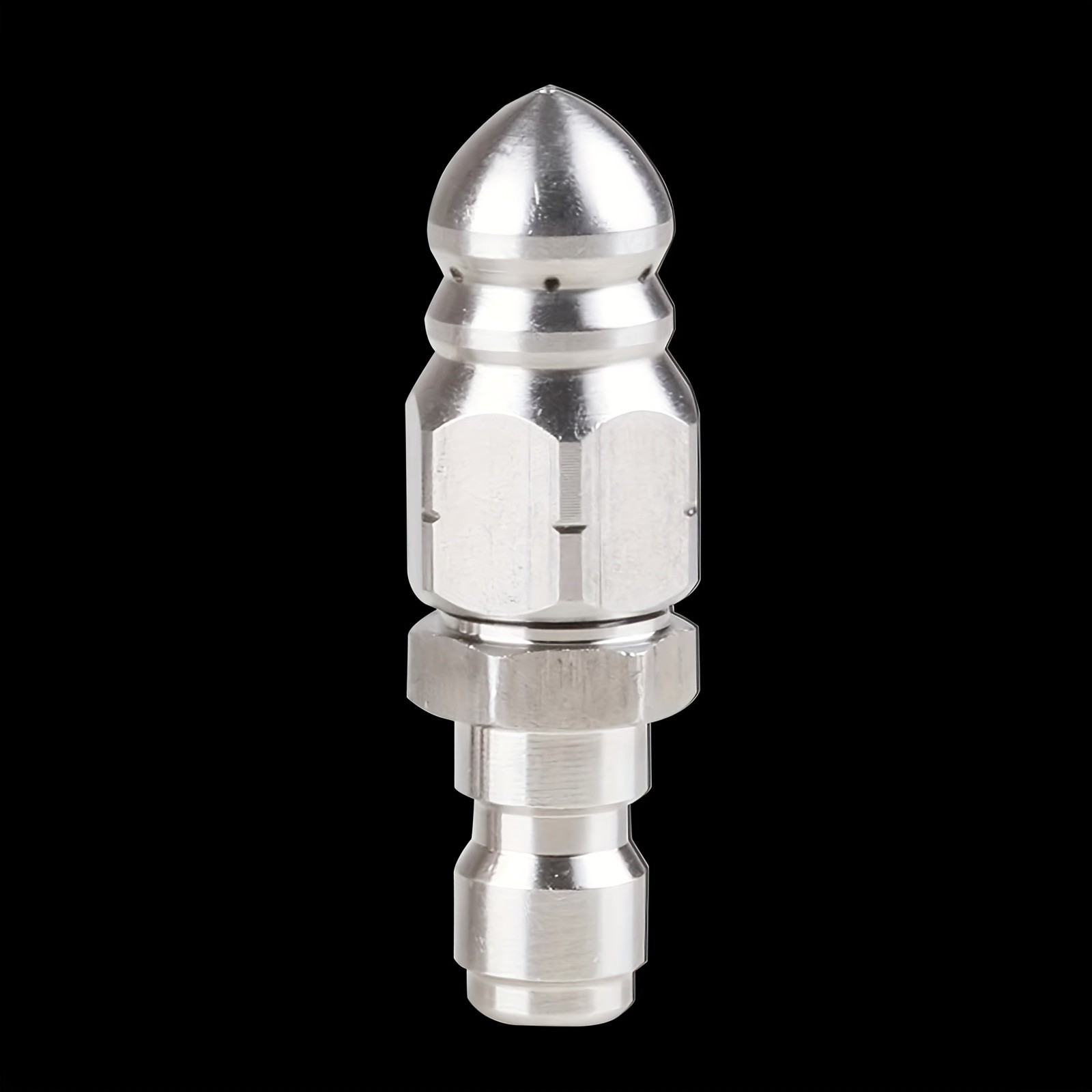 Stainless Steel Pipe Drain Cleaning Nozzle – 1/4 Quick Connect for Clog Removal