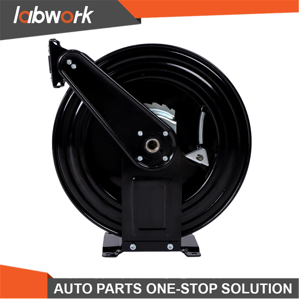 3/8″ X 50 FT Auto-Retractable High Pressure Washer Hose Reel For Water/Air/Oil