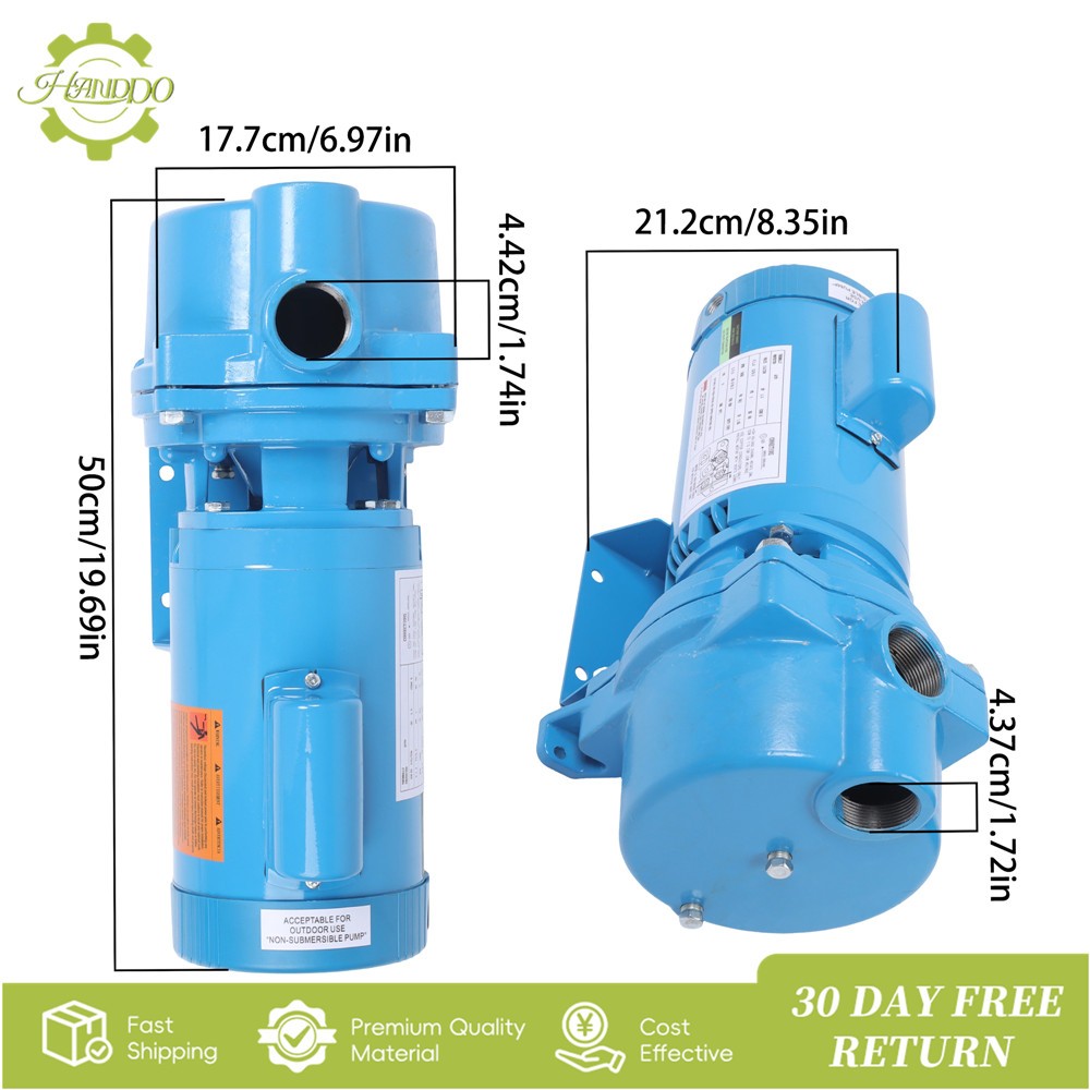 GT15 Self-Priming Centrifugal Water Well Irrigation Sprinkler Pump 115/230Volt