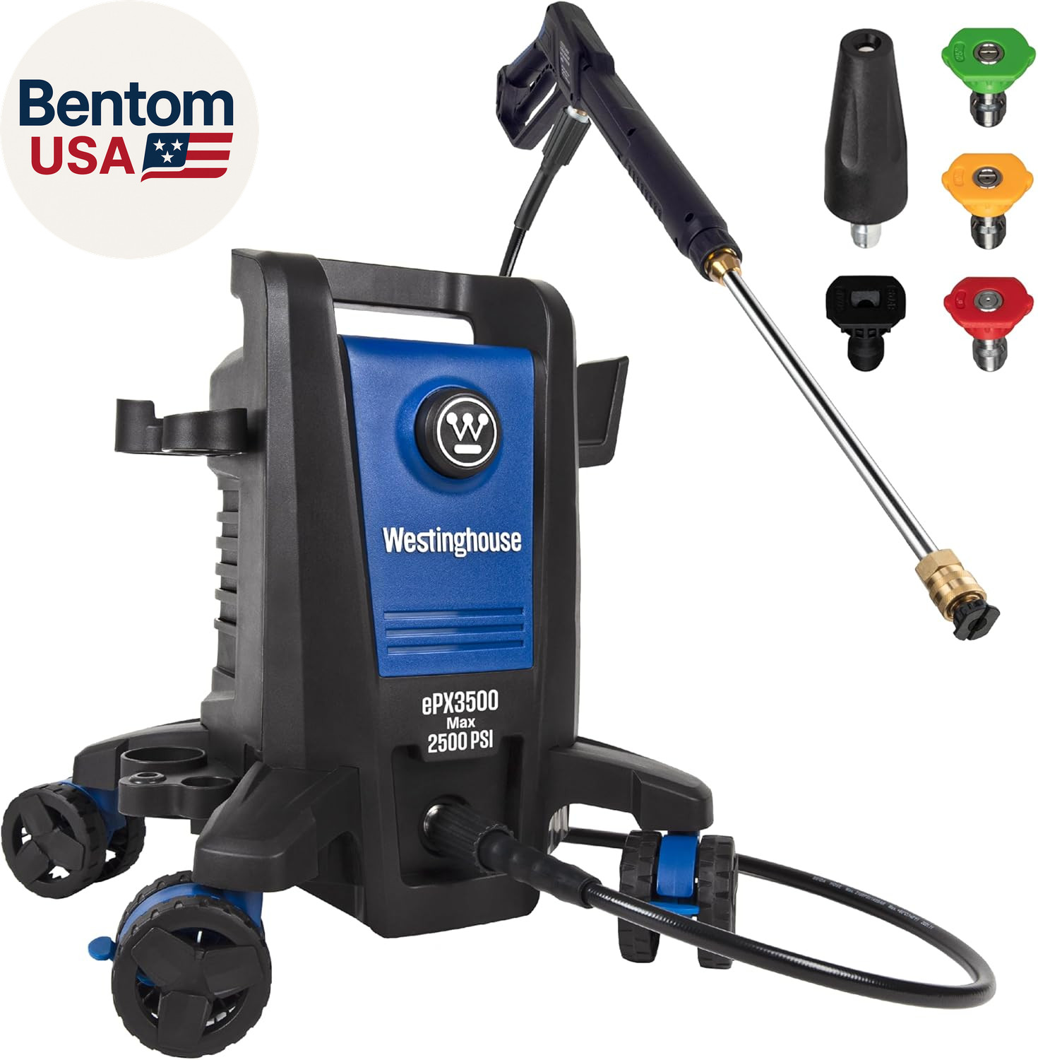 Epx3500 Electric Pressure Washer, 2500 Max PSI 1.76 Max GPM with Anti-Tipping Te