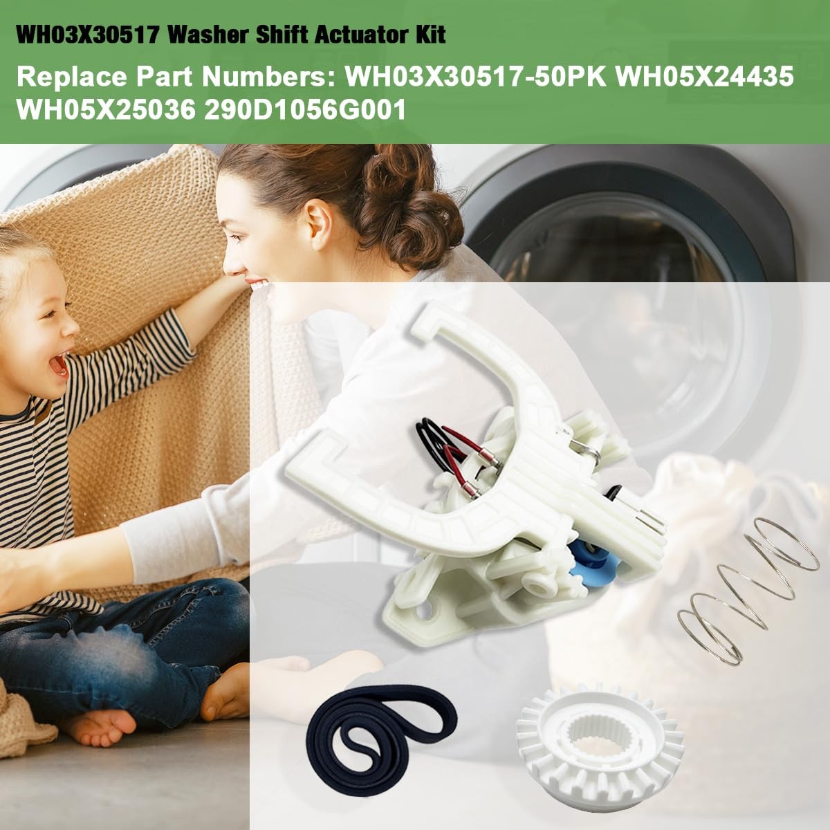 Washer Shift Actuator Drive Belt Clutch Spring Set for GE Hot Point Washer Parts