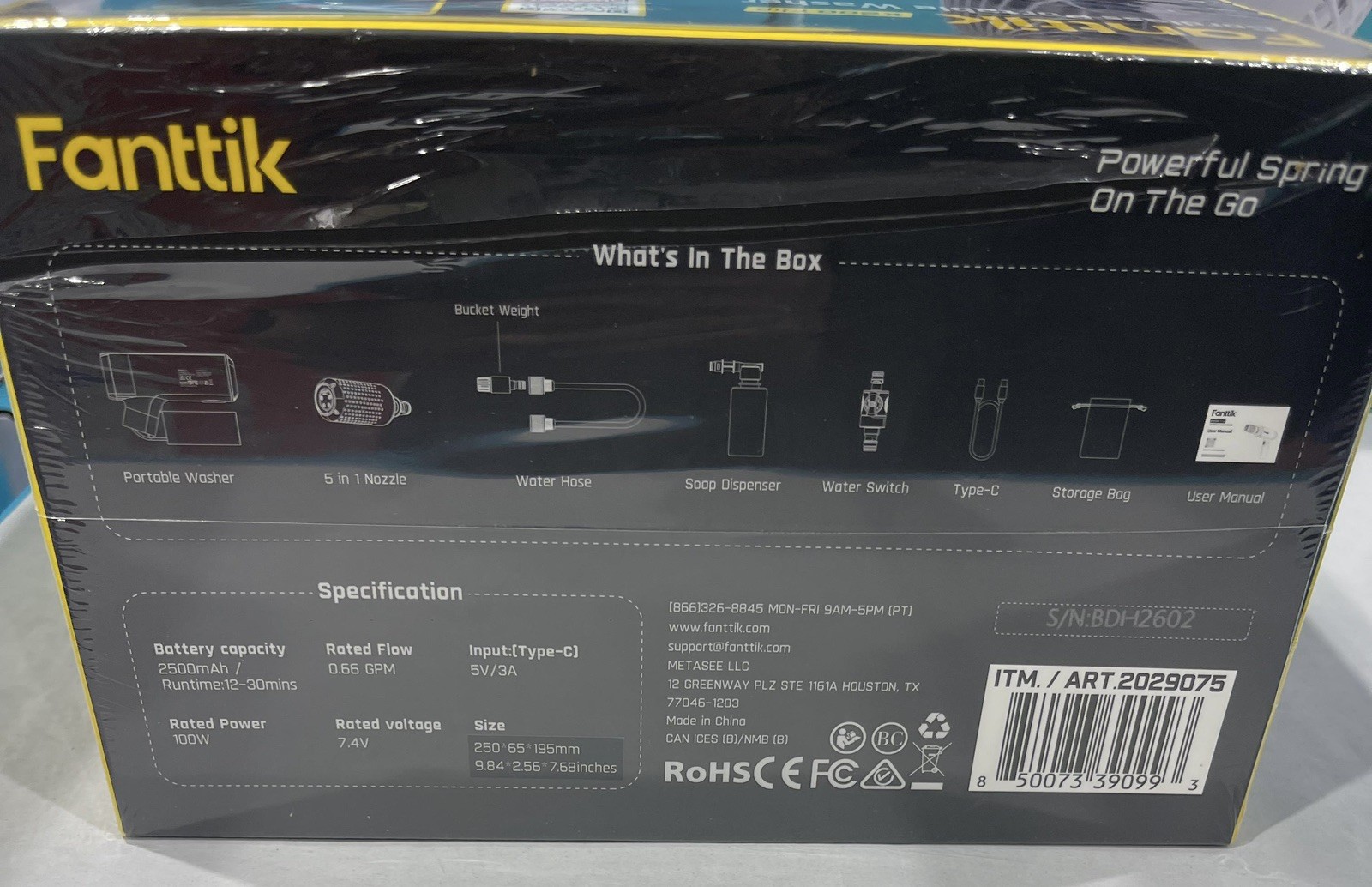 Fanttik K200 Flip Cordless Portable Washer 5-in-1 Nozzle OEM New Sealed