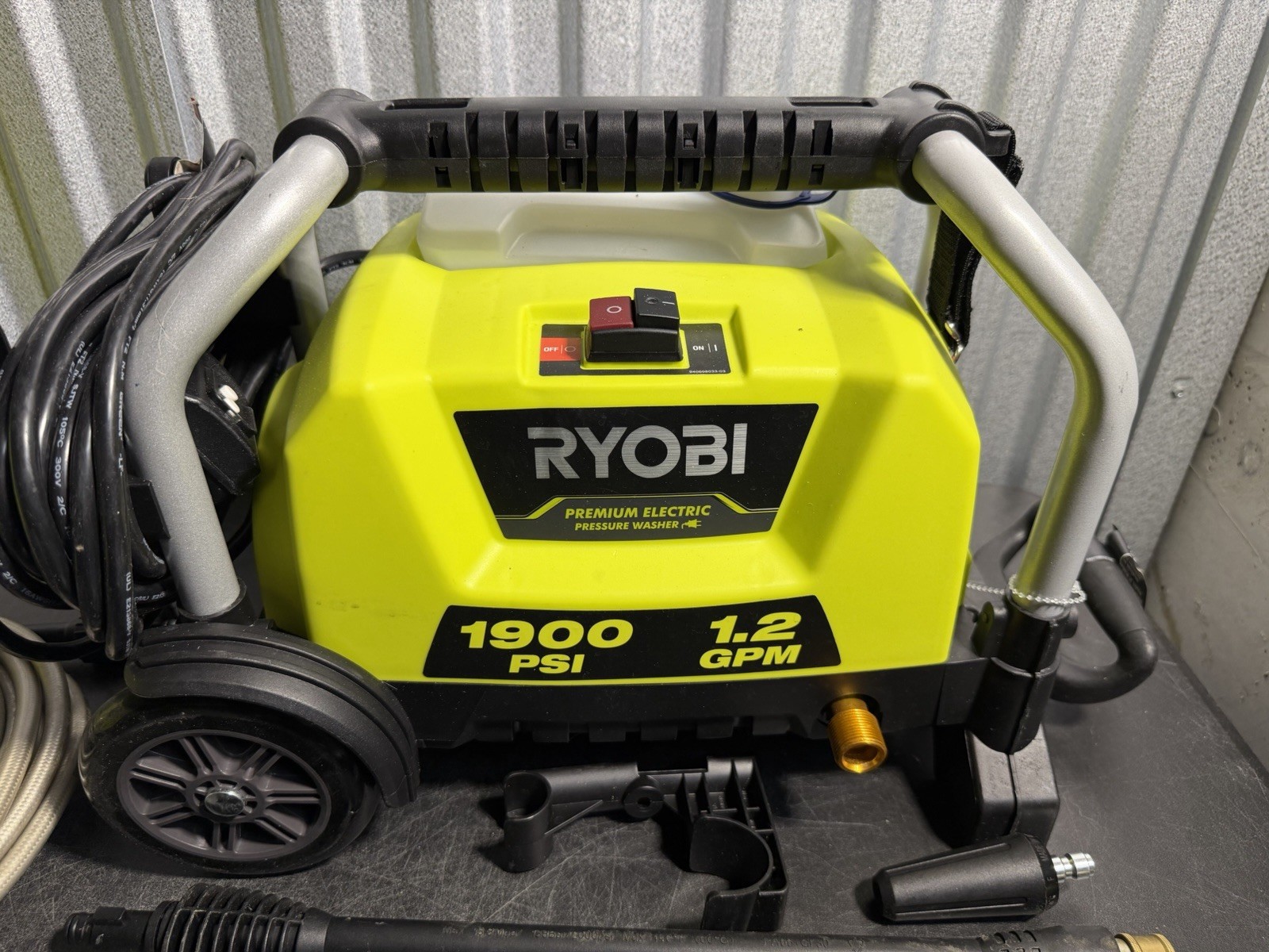 RYOBI RY1419MT 1900 PSI 1.2 GPM Electric Pressure Washer Tested Working