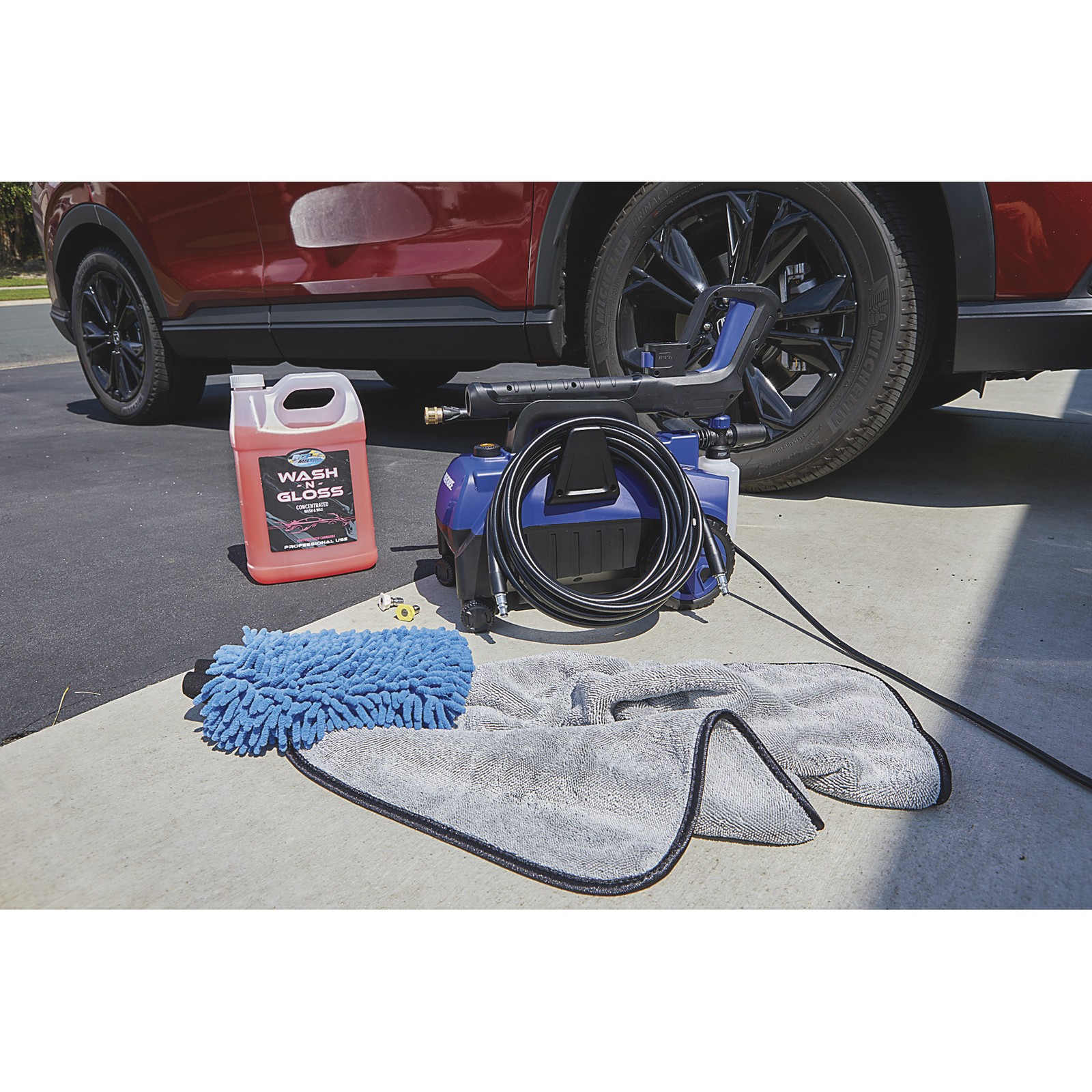 Powerhorse Follow Me 2,100 PSI Electric Pressure Washer Car Cleaning Kit, 1.9