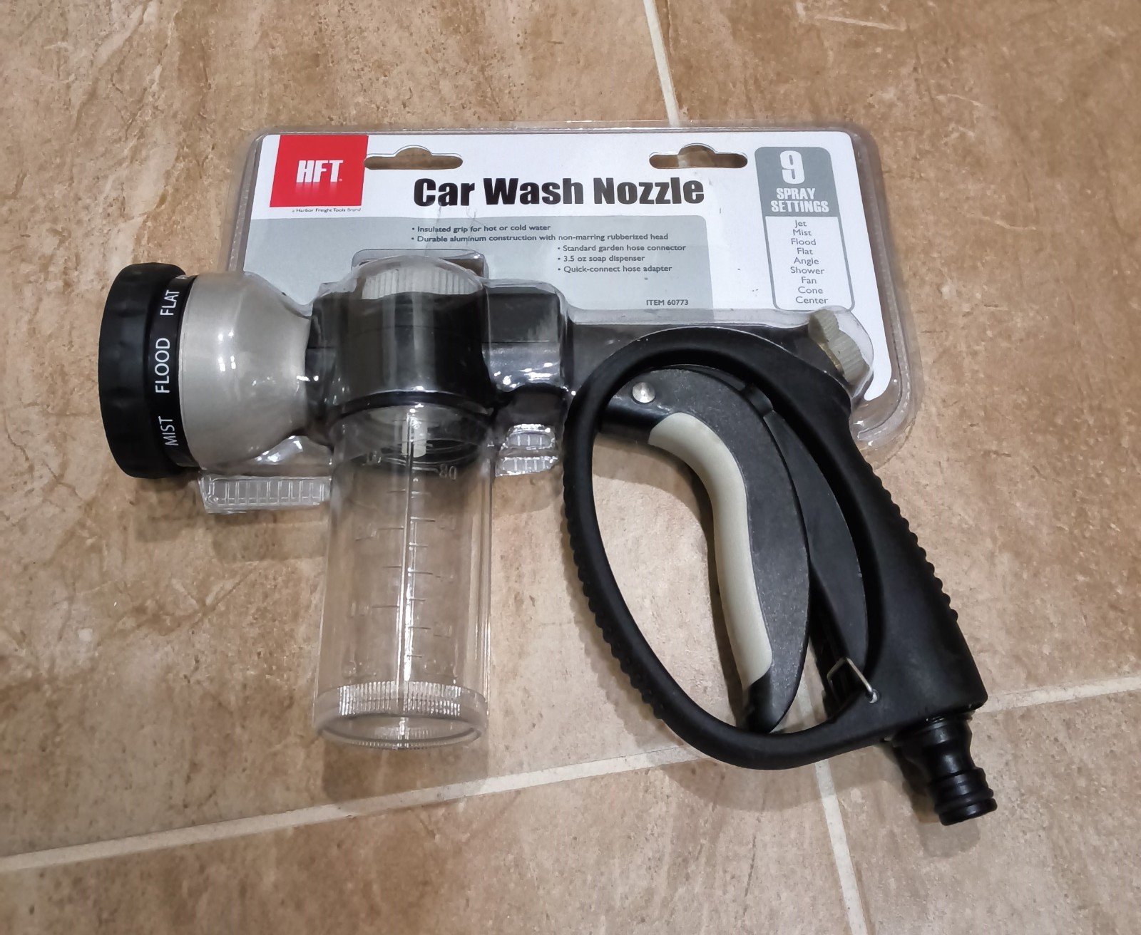 BRAND NEW HFT Car Wash Nozzle Harbor Freight Tools 9 Spray Settings 60773