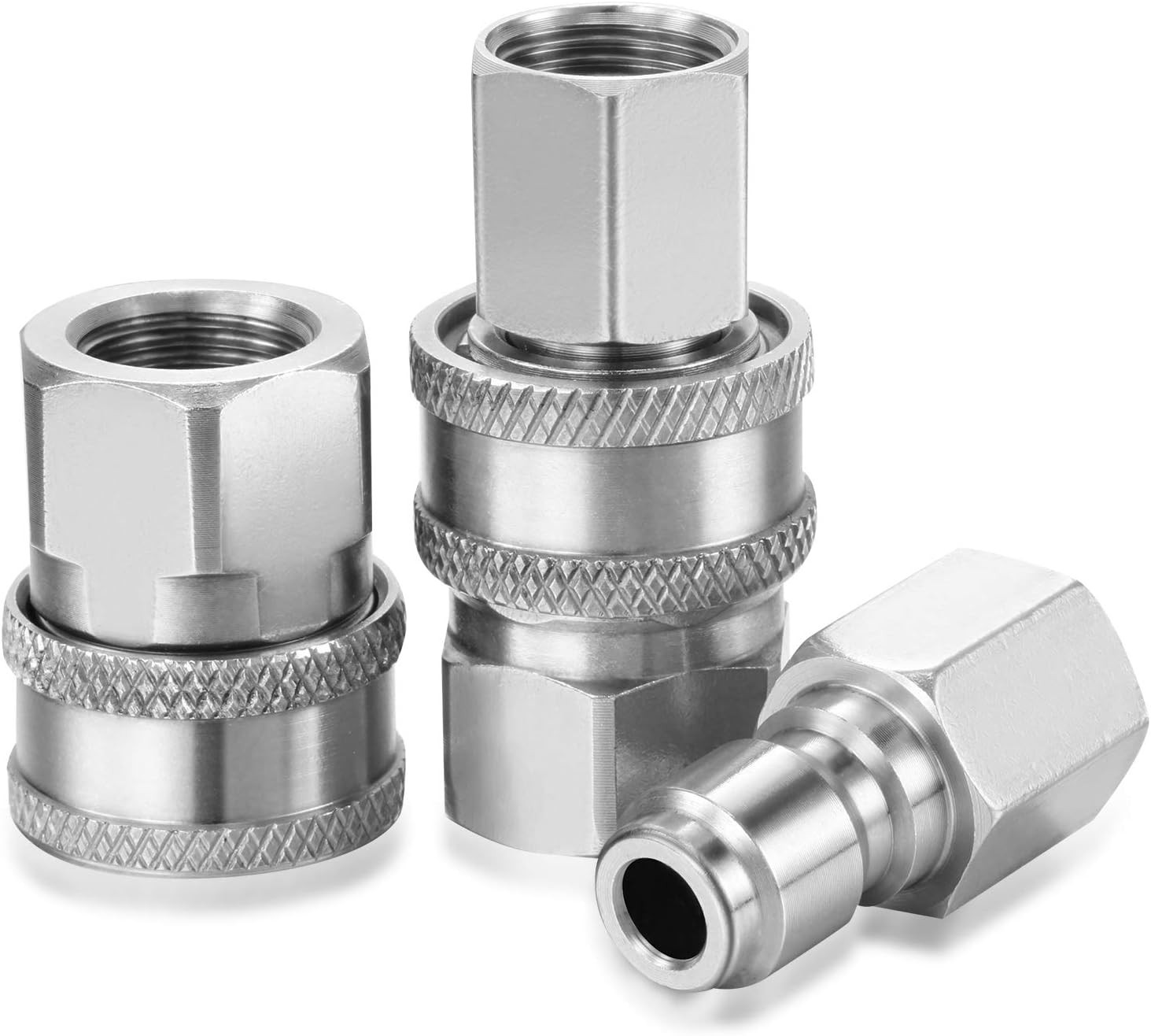 Easy to Assemble 3/8 Inch Stainless Steel Quick Connect Adapters for Washers