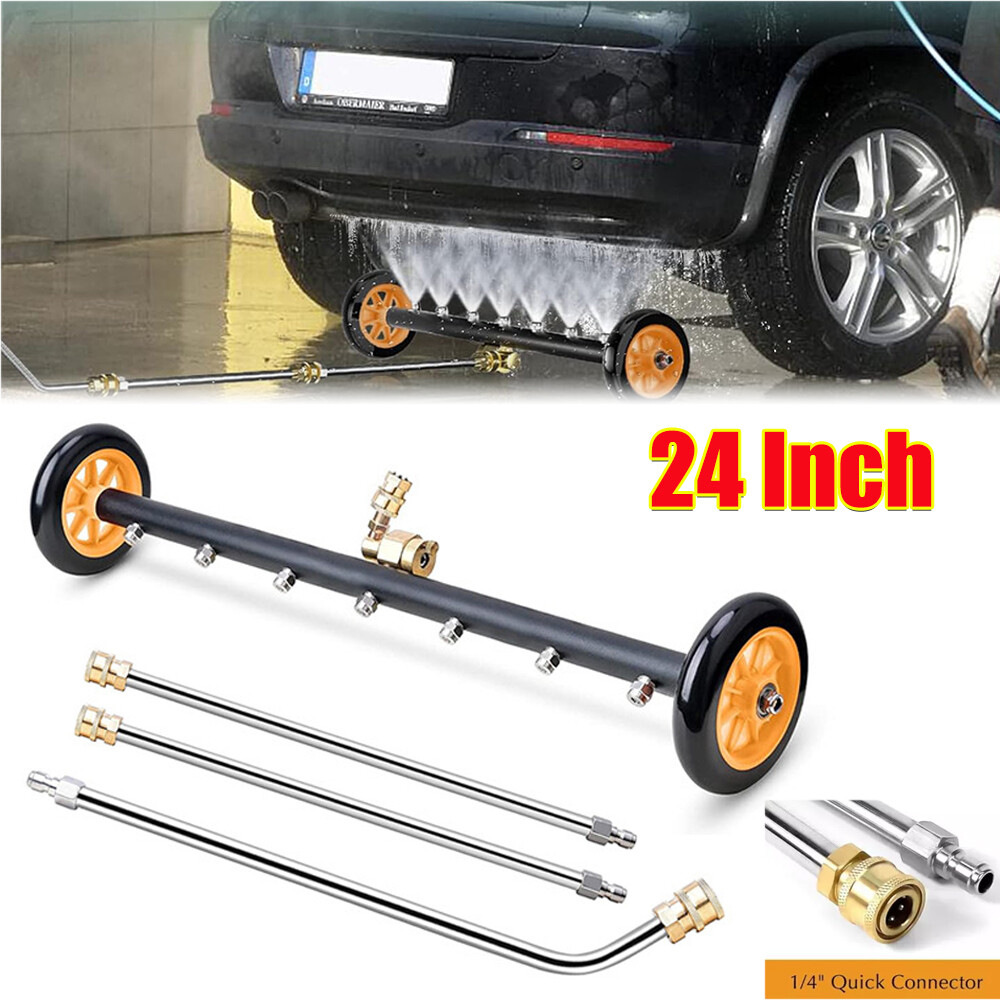 24″ Pressure Washer Water Broom Undercarriage Cleaner Driveway Surface Cleaner