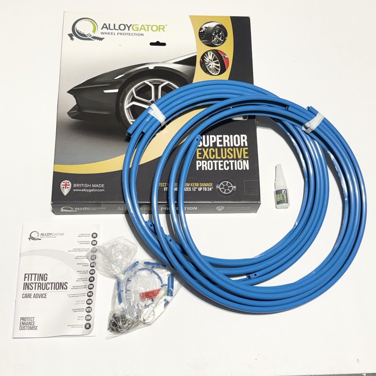 AlloyGator Blue Rim Protector for Car Wheels Fits 12-24 Wheel Diameter Listing B