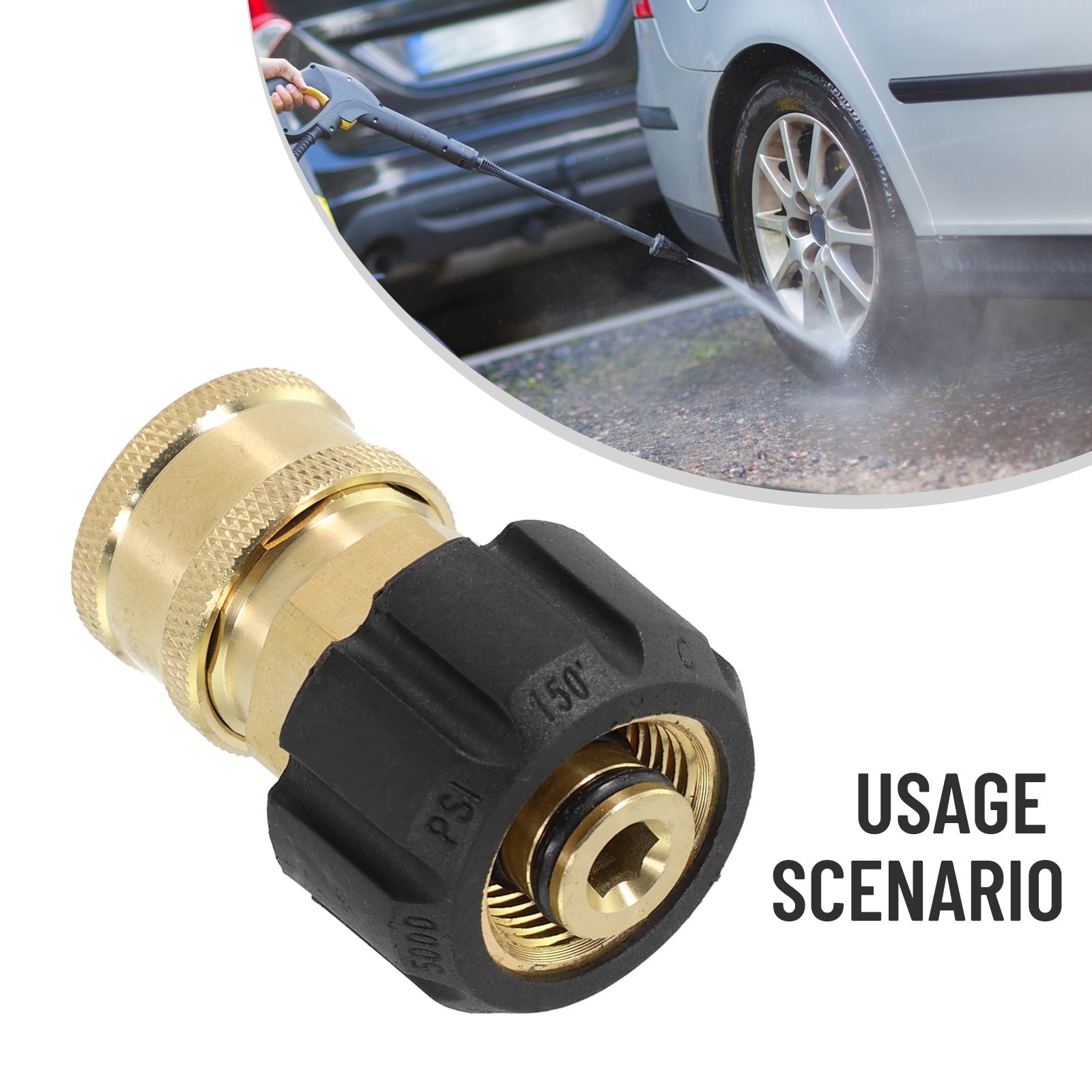 Pressure Washer Hose Connecter Adapters 1/4 3/8 Quick Connect To M22 14 15