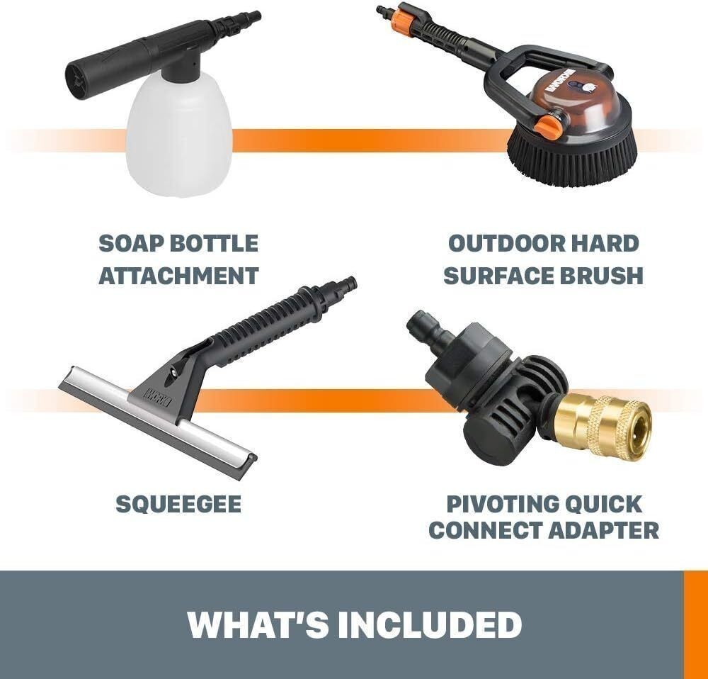 Deluxe Cleaning Accessory Kit W/ Powered Rotary Brush Patios Windows Outdoor New