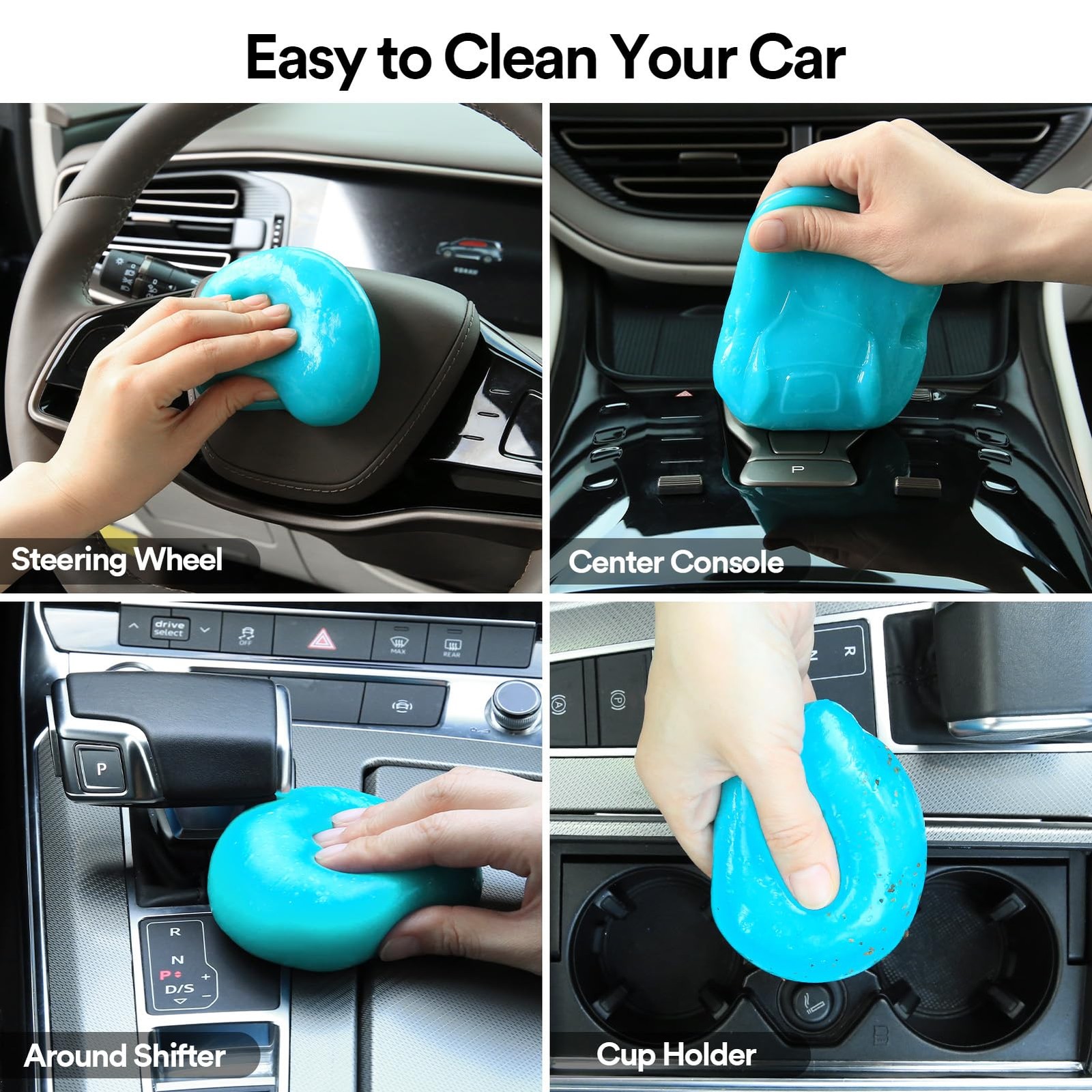 PULIDIKI Car Cleaning Gel Clean Putty, Universal Blue 1 Bag (70g),