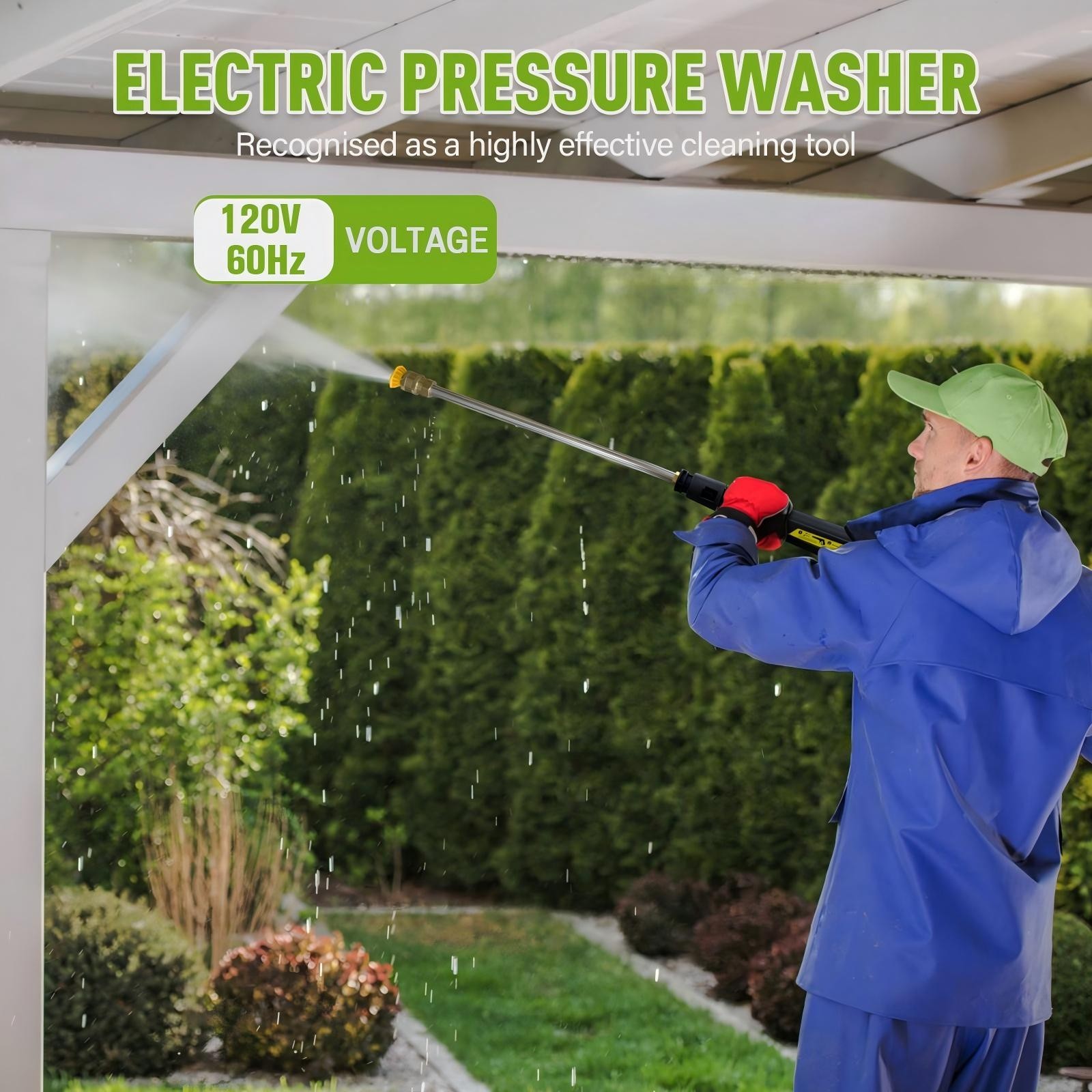 Pressure Washer 4200PSI 2.5GPM, Foam Cannon, Stainless Steel Lance, for Car