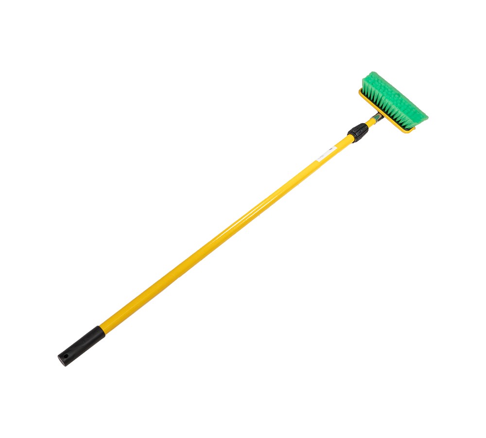 4Pc 10″ Bi-Level Car Wash Brush & 4′ to 8′ Long Handle w/Soft Bristles for Truck