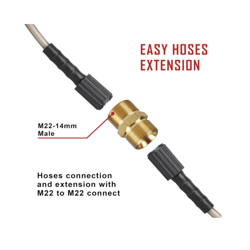 Pressure Washer Adapter Set M22 3/8″ Quick Connect Fitting For Power Washer Hose
