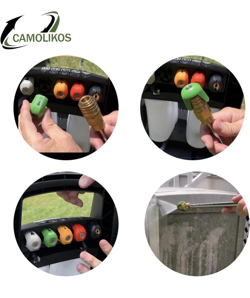 SPX3000-TPS Quick-Connect Spray Tips 5PCS for Sun Joe SPX 3000 Pressure Washer