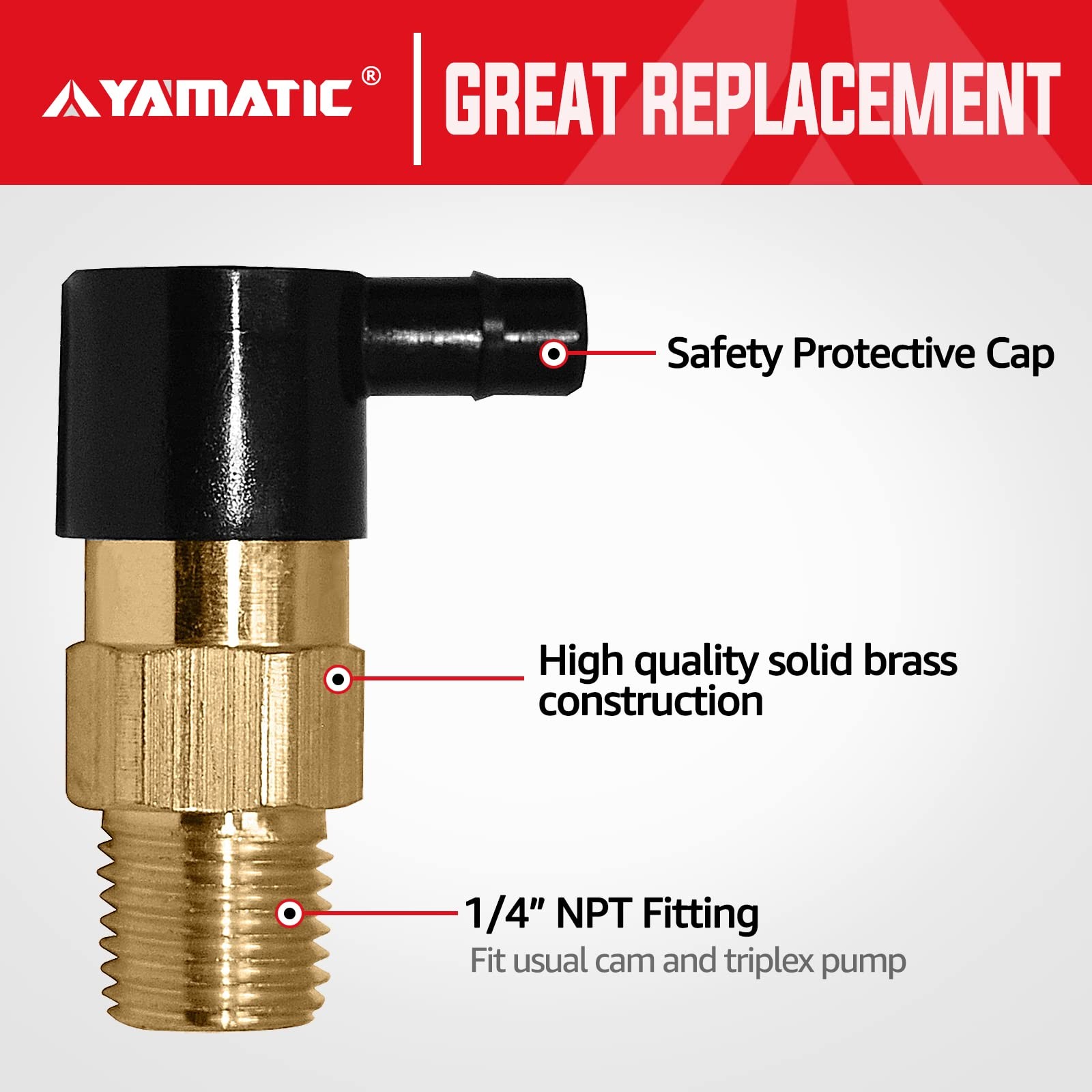 Heavy Duty Thermal Release Valve for Pressure Washer Pumps Replacement Fit Al…