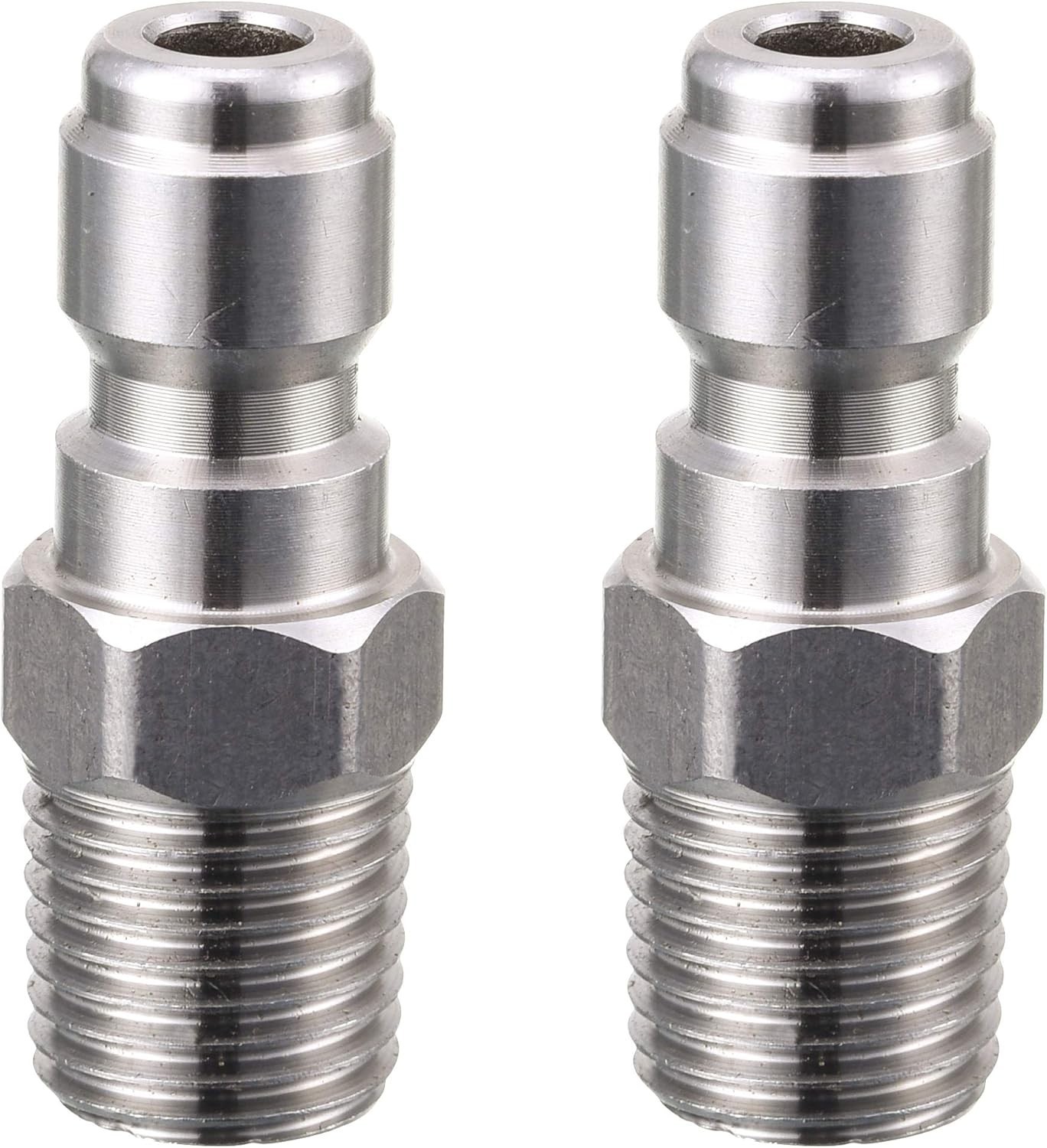 Reliable Pressure Washer Connection, 5000 PSI 1/4 Inch Male NPT Fitting, 2-Pack