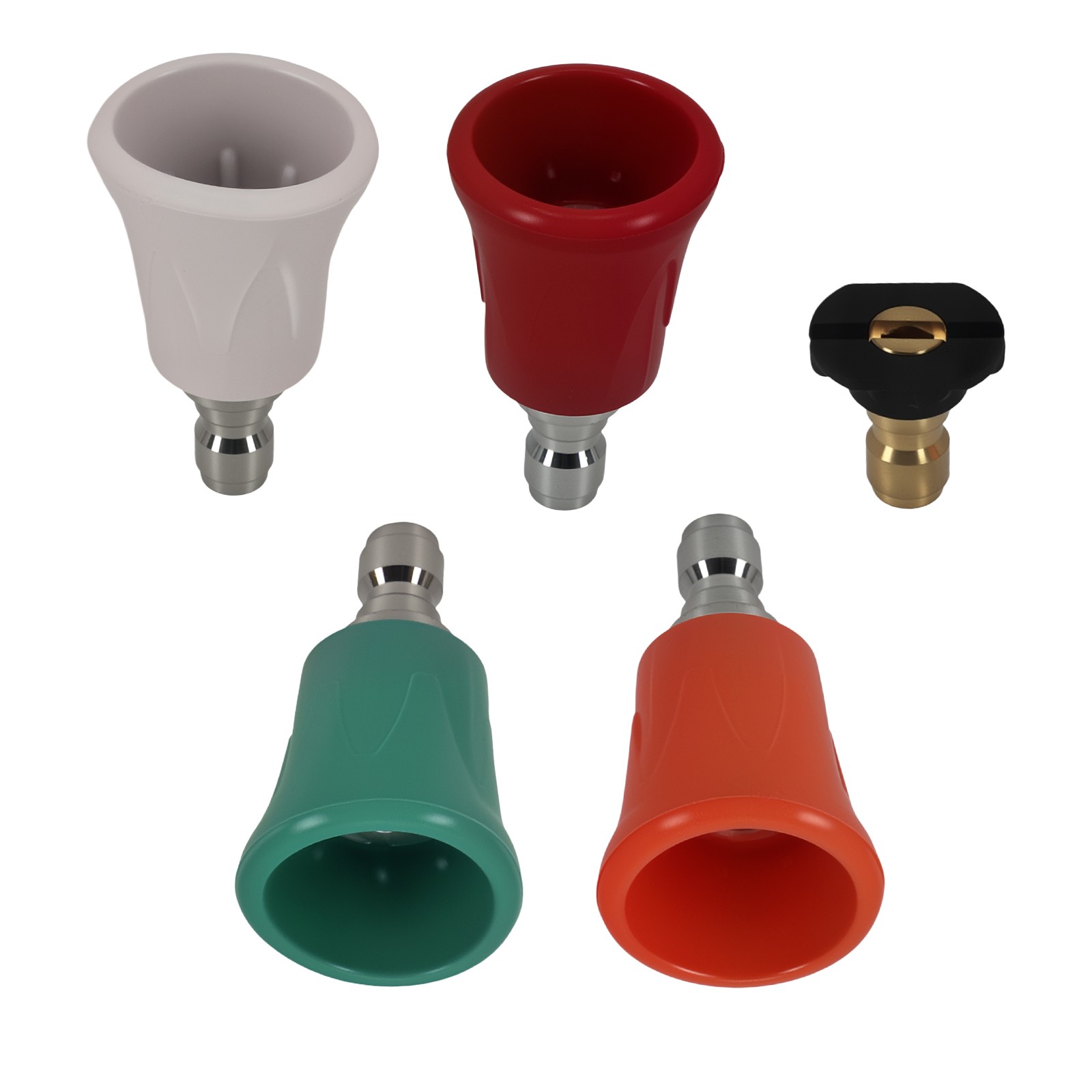5 Pressure Washer Spray Nozzle Tips Stainless Steel Brass 1/4″ Quick Connect