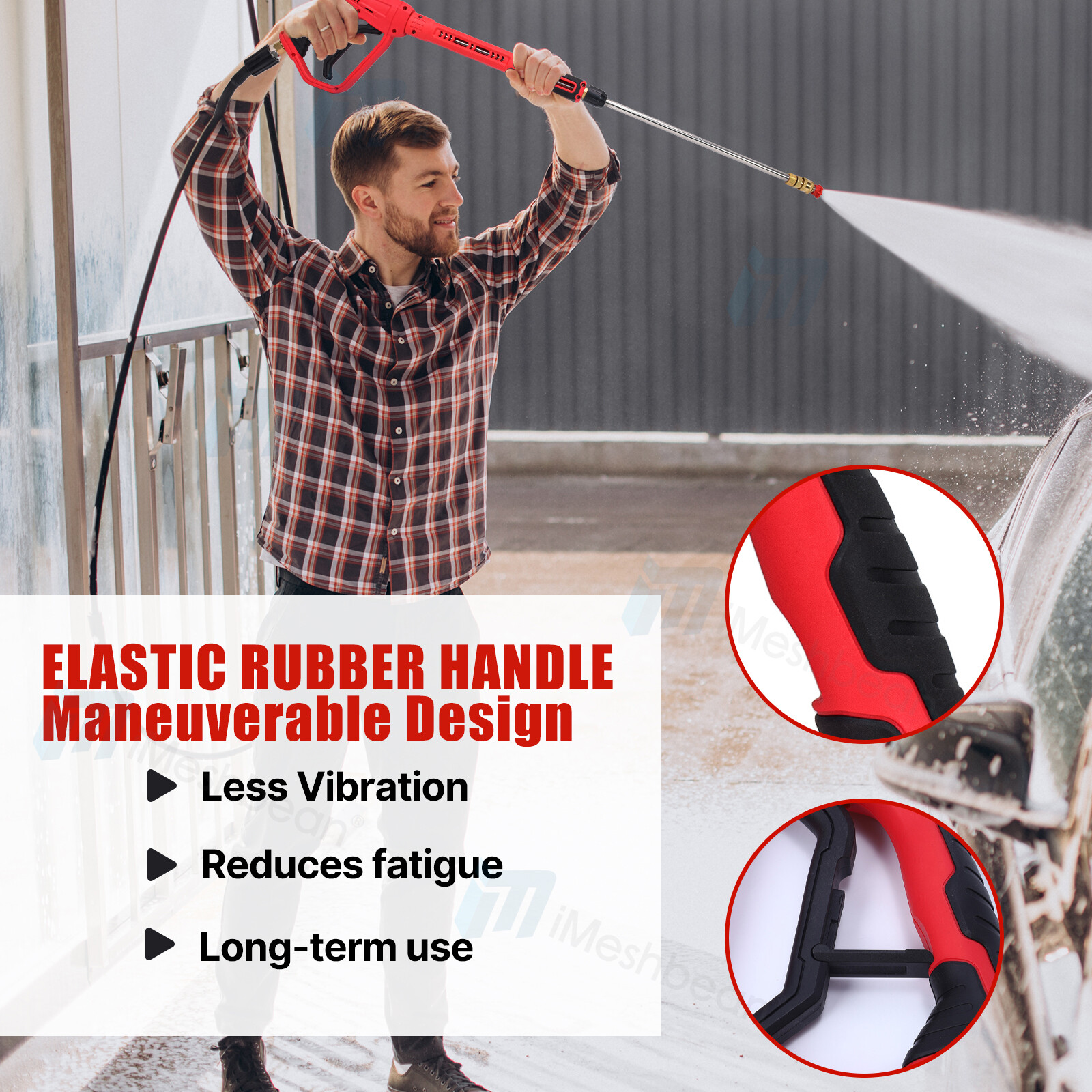 High Pressure 4000PSI Car Power Washer Gun Spray Wand Lance Nozzle 25/50′ Hose
