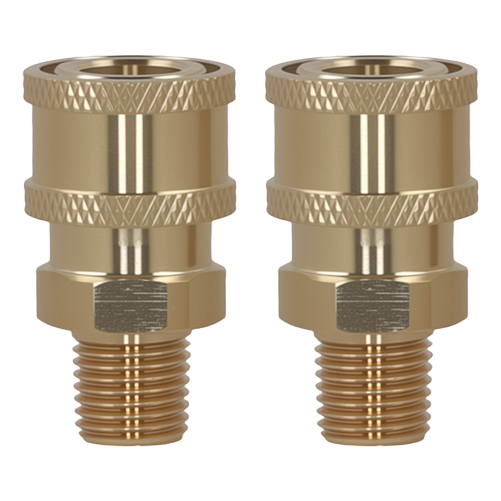 2x 1/4″ Quick Connect Socket to Male NPT Thread Pressure Washer Adapter Coupler