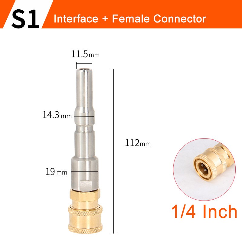 Pressure Washer Quick Connector Spray Torch Foam Snow Foam Lance Connector Brass