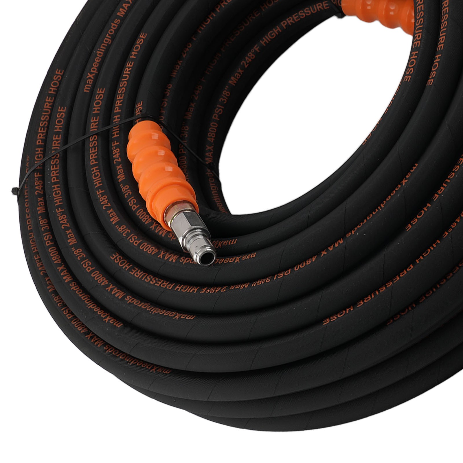 125 Feet Steel Wire Braid Pressure Washer Hose 3/8″ 4800PSI for Generac Champion