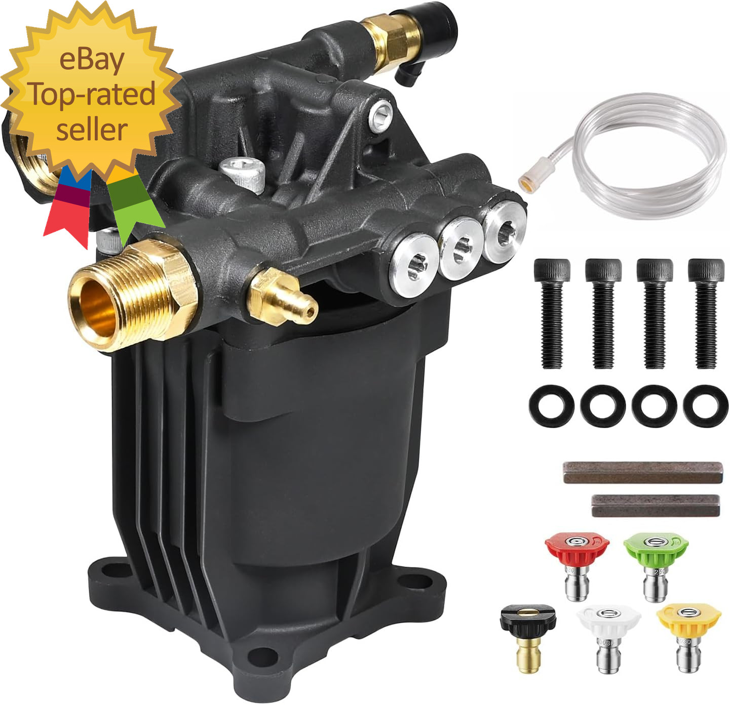 Pressure Washer Pump 3/4″ Shaft Horizontal Power Washer Pump Max 3200 PSI 2.5