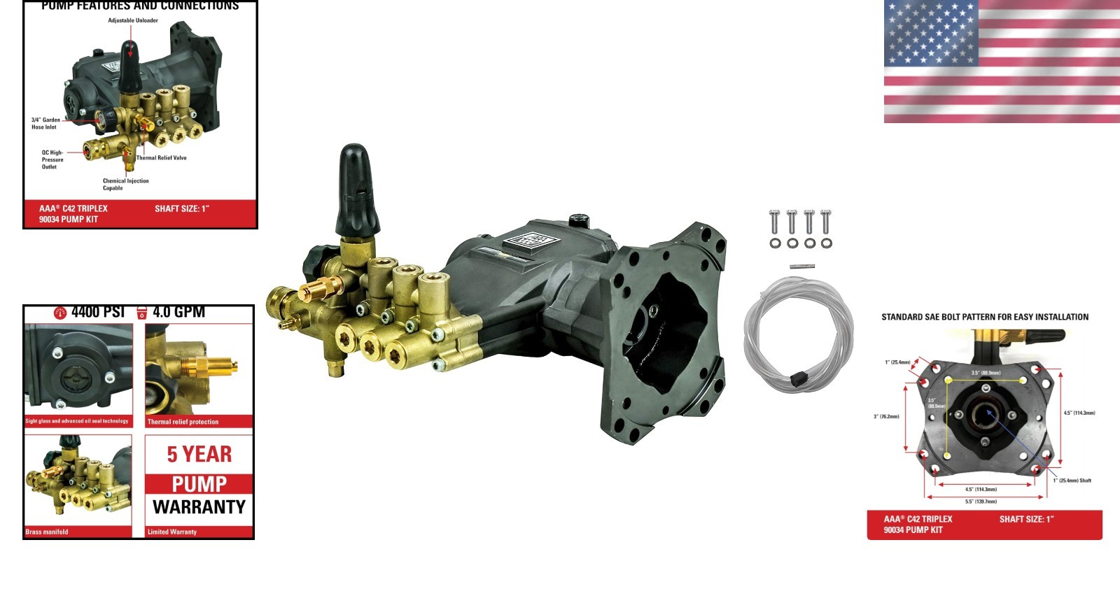 High-Performance 4400 PSI Replacement Pump Kit for Industrial Pressure Washers