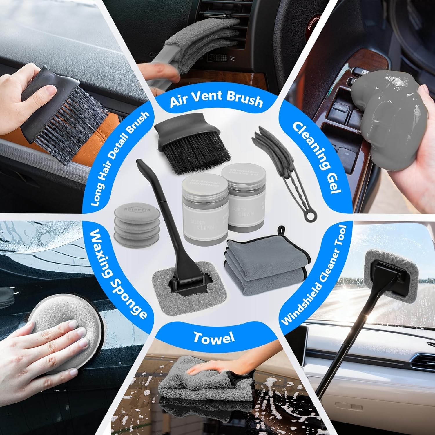 Car Wash Kit Car Cleaning Set Detailing Kit with Foam Gun Car Wash Set