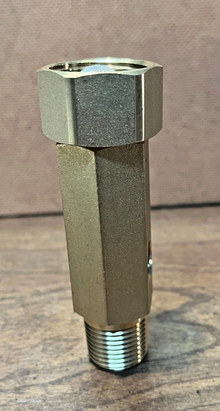 Pressure Washer Inlet Filter 3/4″ Garden Hose 1/2″ NPT Screen 1/4″ Bypass Brass
