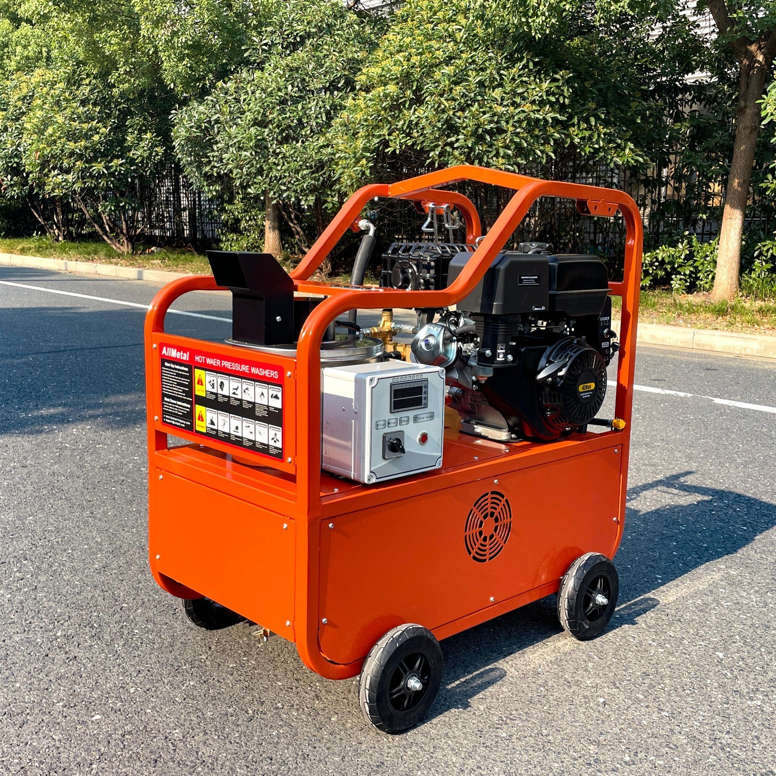 4000PSI 4GPM Commercial Hot Water High-Pressure Washer Shot Hot Water 5Gal 420cc