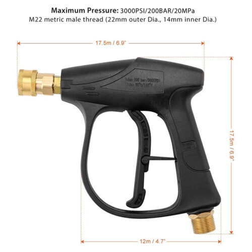 High Pressure 3600psi Power Washer Water Spray Gun Spary Nozzle For Car