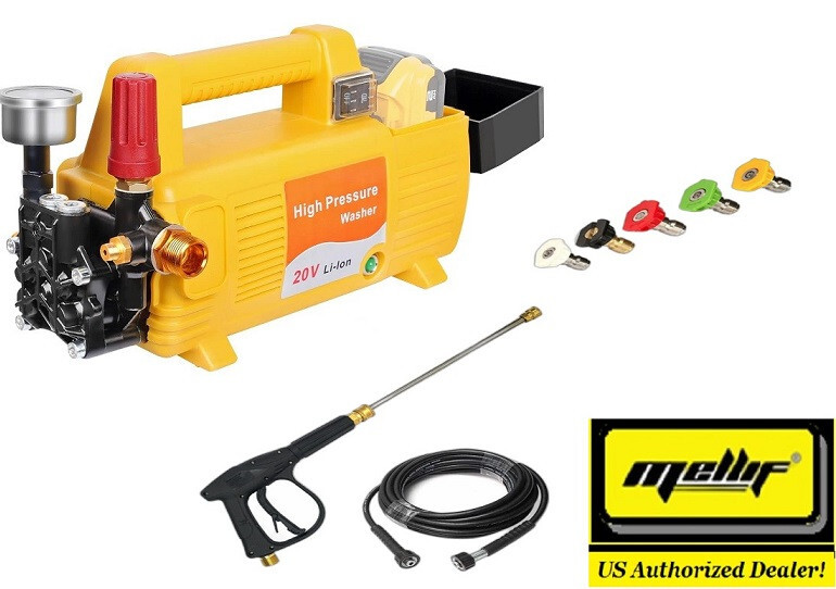 Mellif Cordless Pressure Washer for DeWalt 20V Battery Not Included Spray gun
