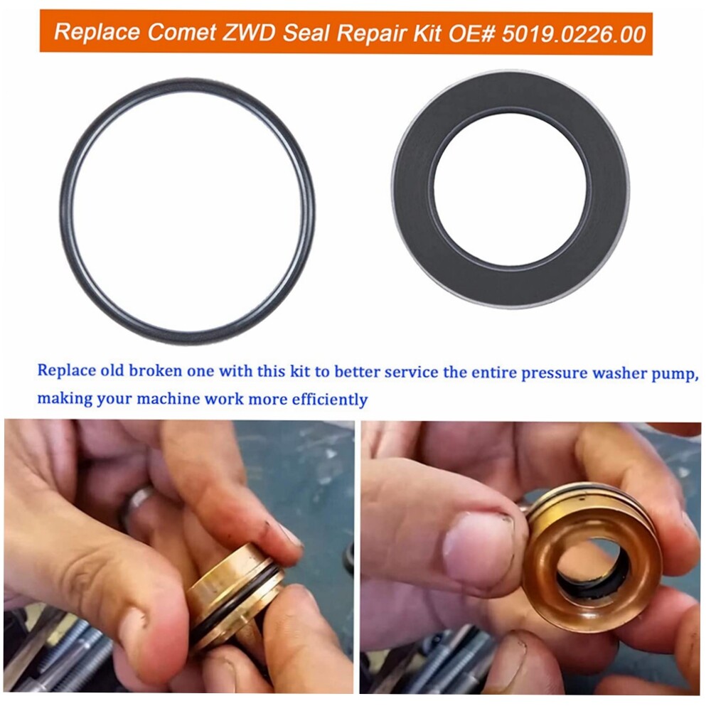 Comet ZWD ZWD-K Pump Seals 5019.0064.00, 5019006400 Pressure Washer Seal Kit
