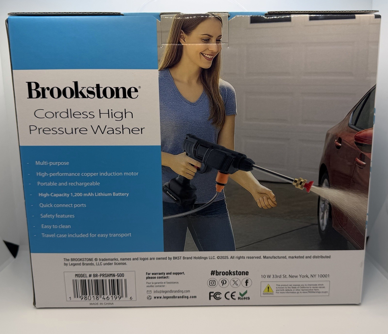 Brookstone Cordless High-Pressure Washer Portable Rechargeable – Brand New