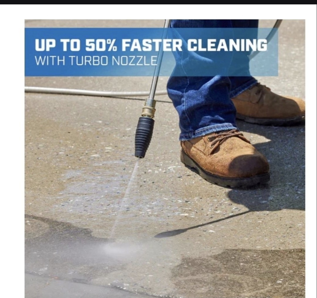 Hart 2500 PSI Electric Brushless Pressure Washer Turbo Nozzle Soap Tank 25′ Hose