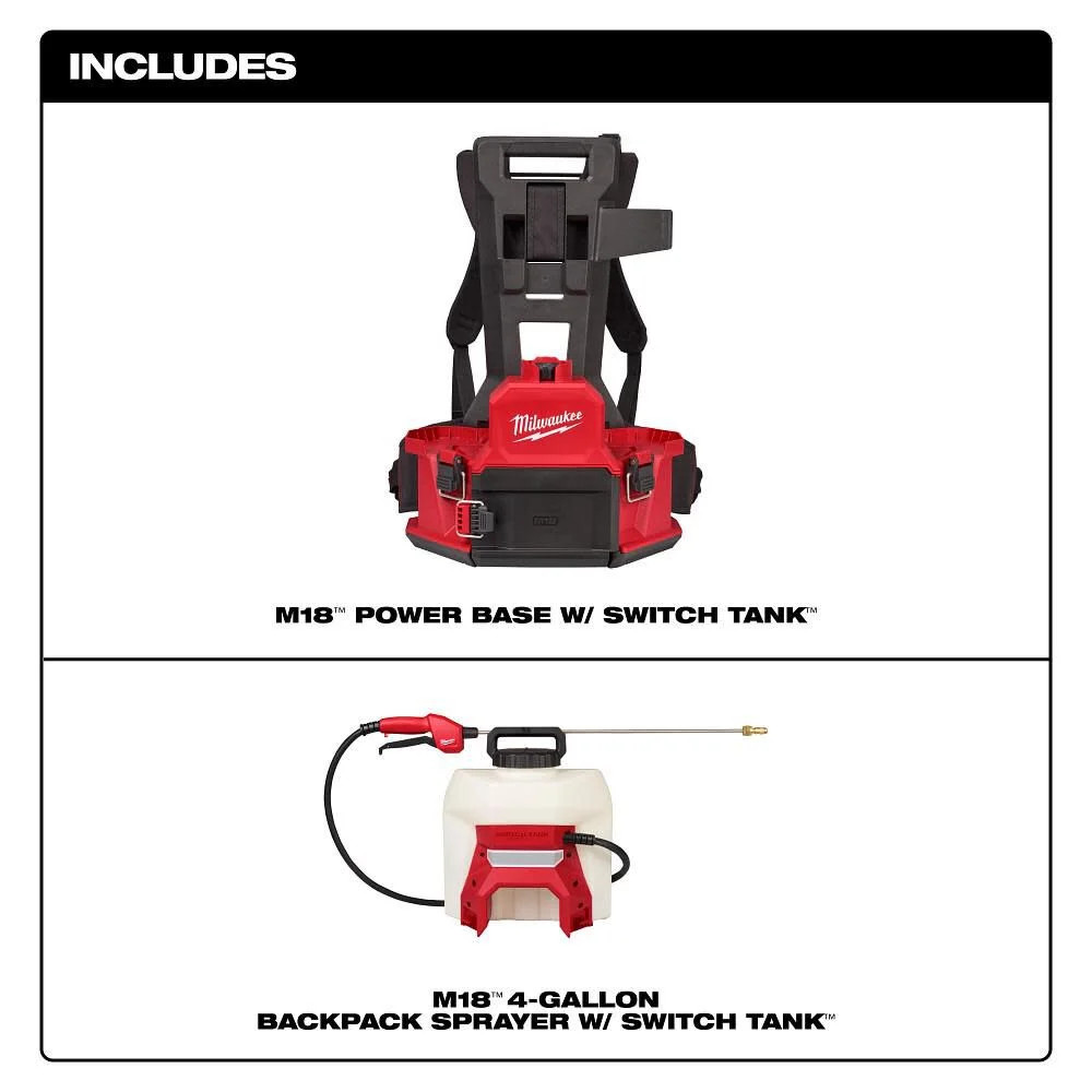 Milwaukee M18 4-Gallon Backpack Sprayer With Switch Tank (Bare Tool)