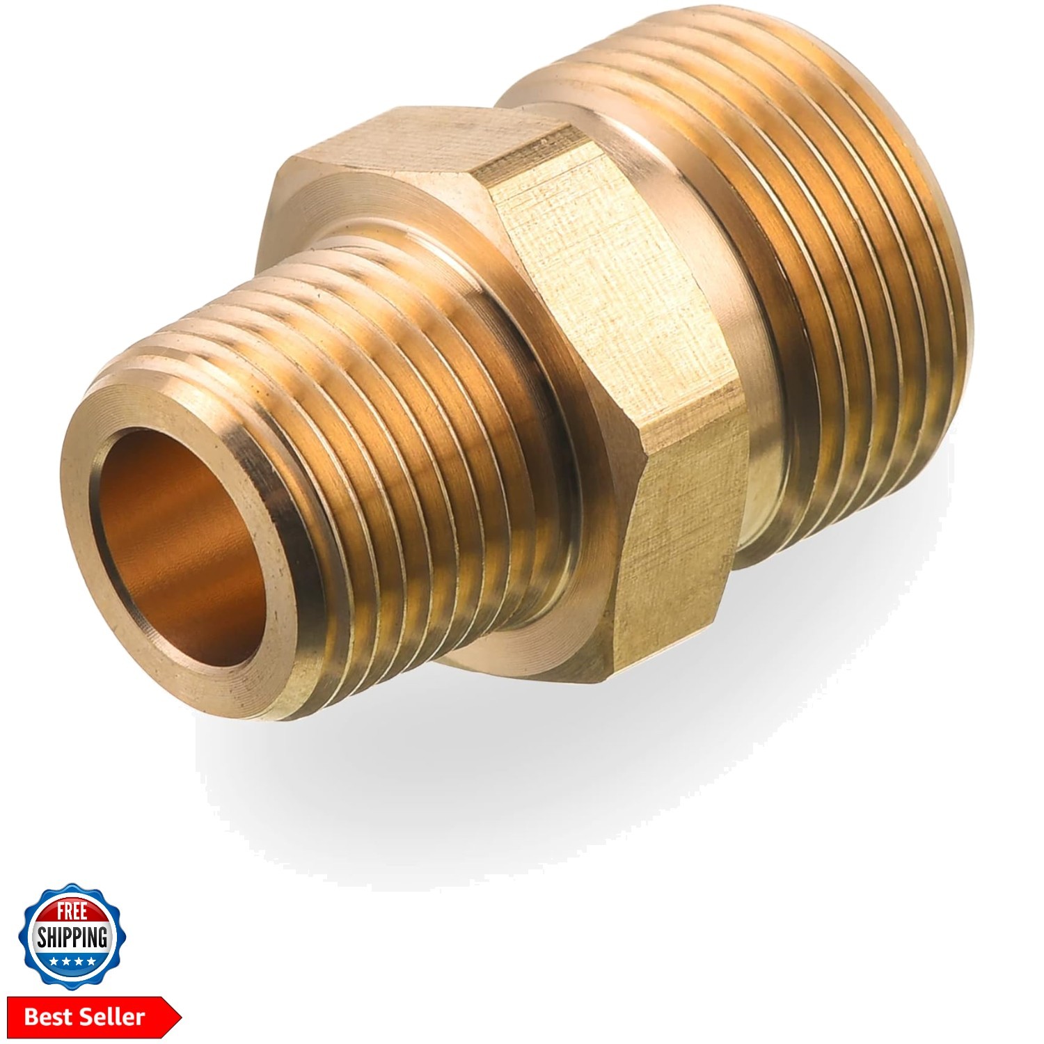 M22 Pressure Washer Fitting, 3/8 Inch NPT Male to M22 14mm Male adapter, 4500…