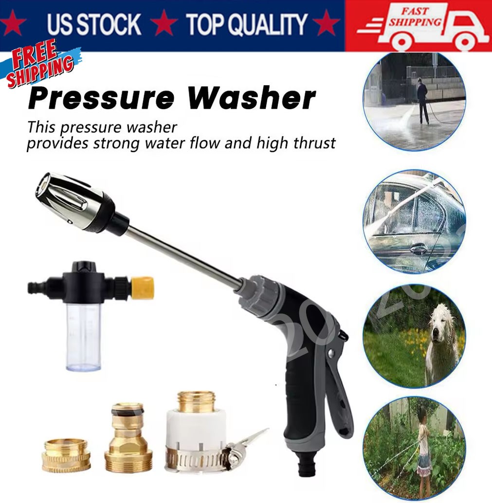 High Pressure Power Washer Water Spray Gun Nozzle Wand Attachment Garden Hose