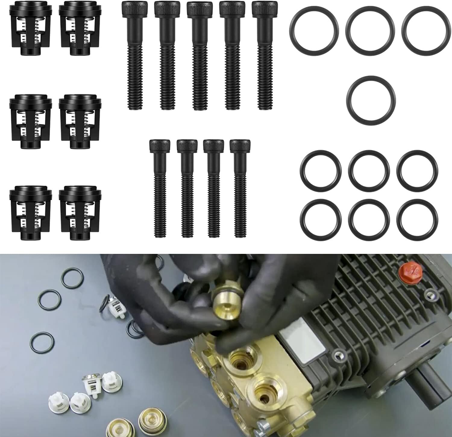 Pressure Washer Pump Valve Check Kit 190591GS For Briggs & Stratton & Troy-Bilt