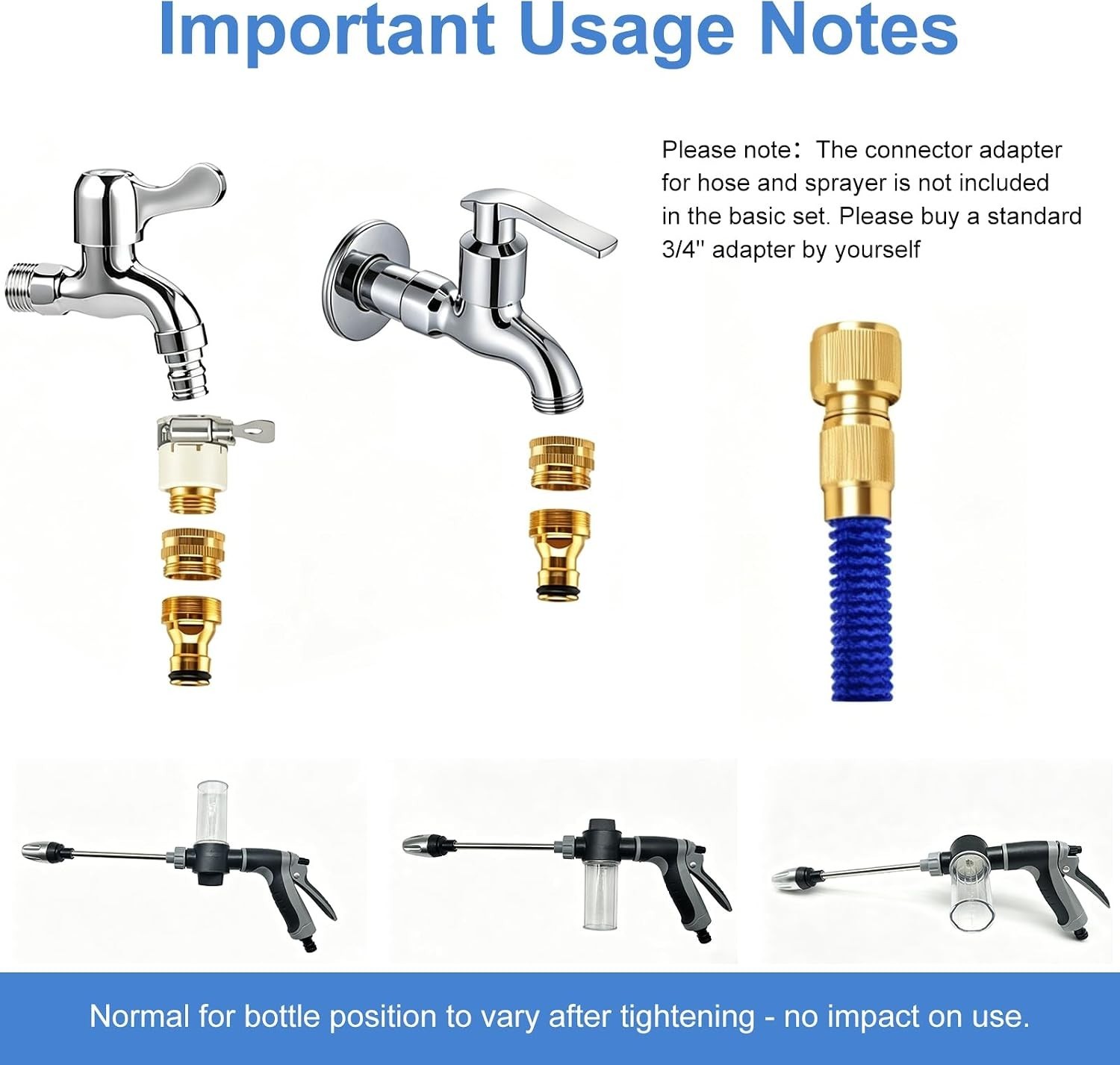 3-in-1 Handheld Pressure Washer Nozzle – Foam Soap Dispenser