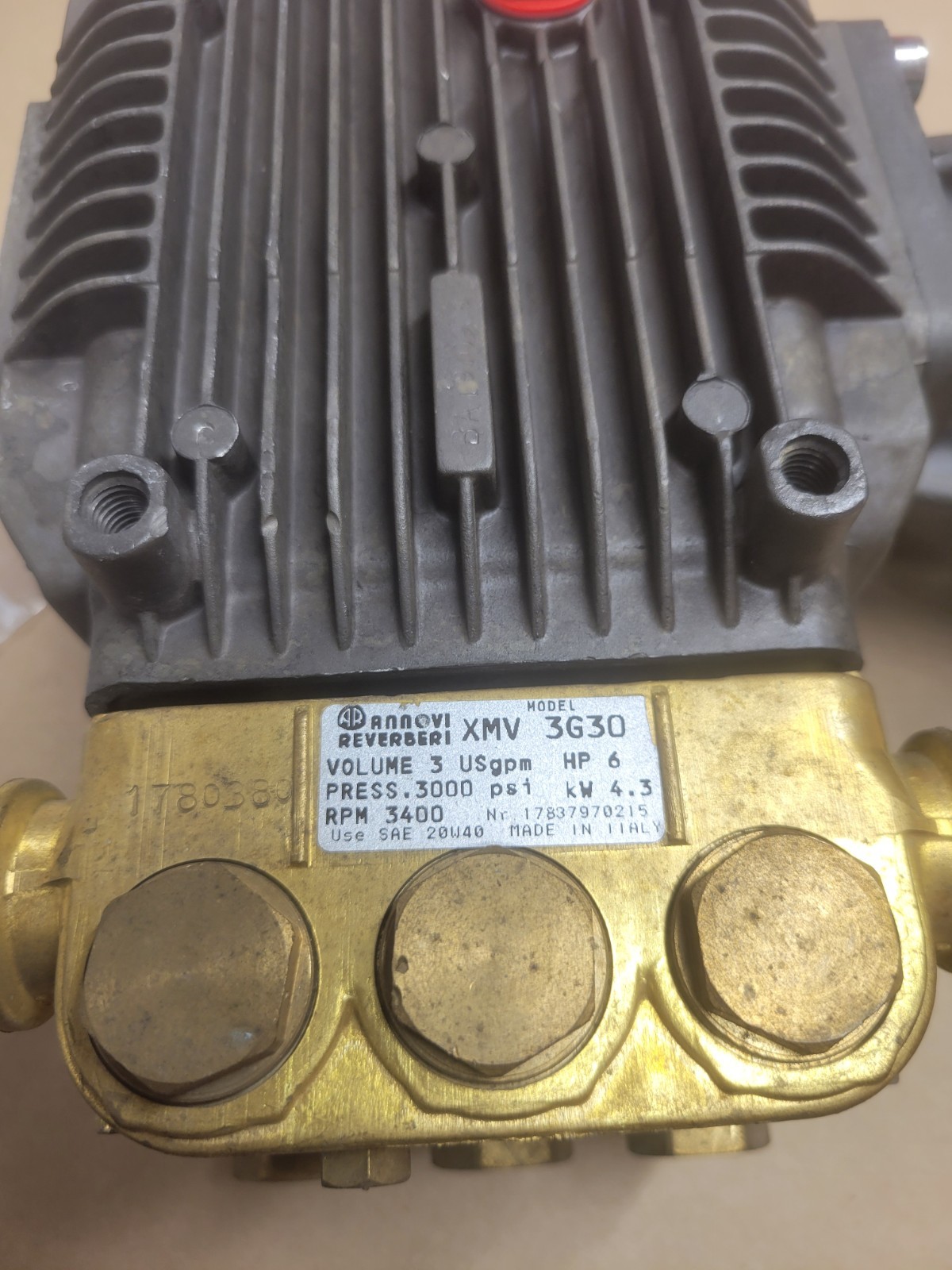 AR Annovi Reverbri North America XMV3G30D-F24 Pump 3GPM, 3000PSI