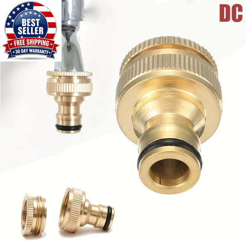 Brass Faucet Tap Connector Mixer Hose Adaptor Quick Connecter 1/2 3/4 Copper Hos