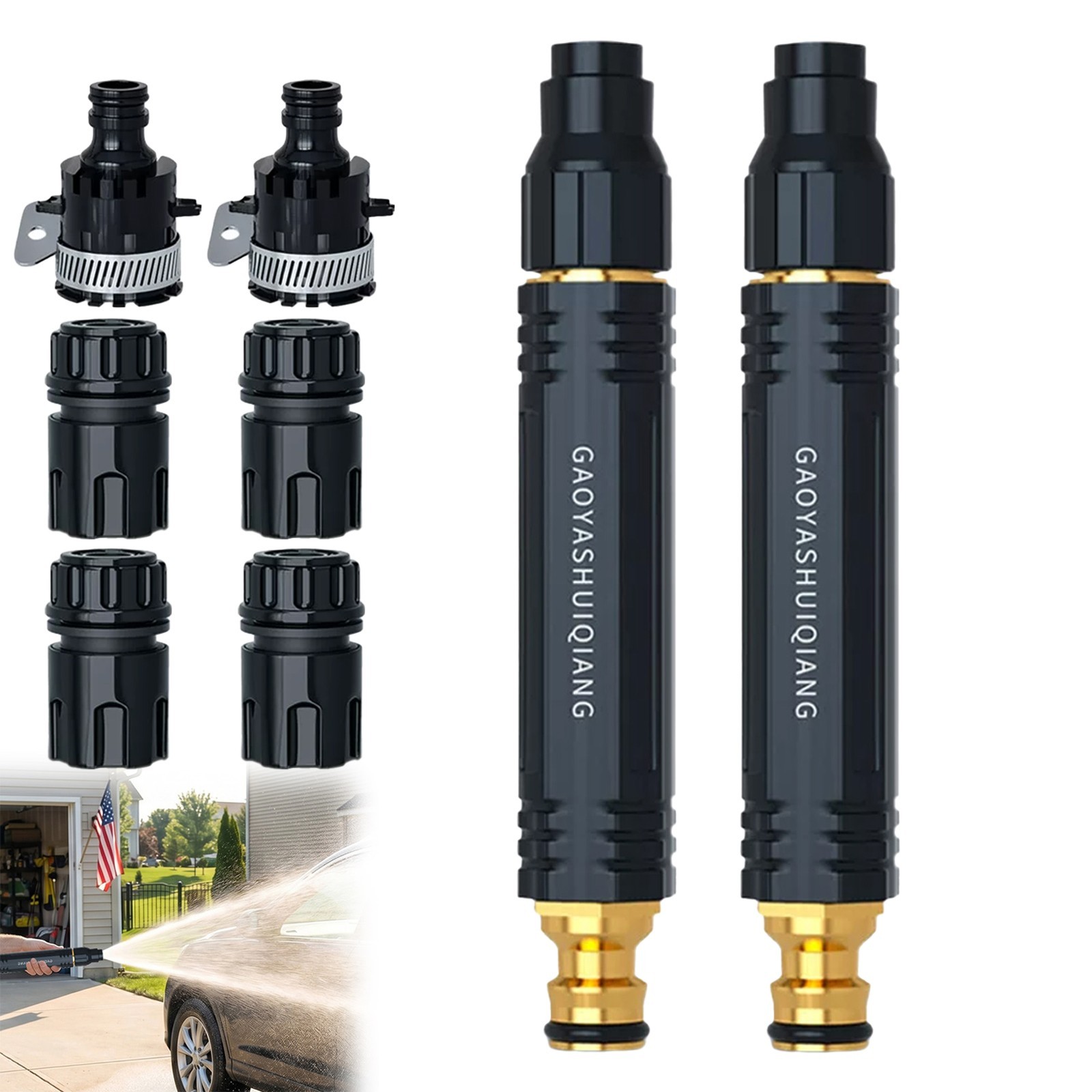 High Pressure Hose Nozzle Water Gun for Car Wash Garden Pressure Booster