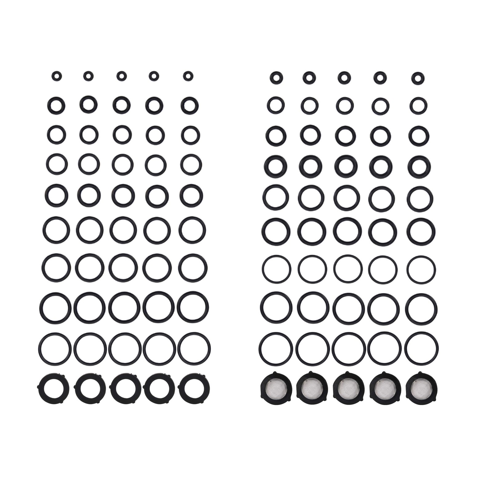 Pressure Washer O Rings Kit for Pump Hose Gun Wand Coupler, 18 Sizes, 100 Pieces
